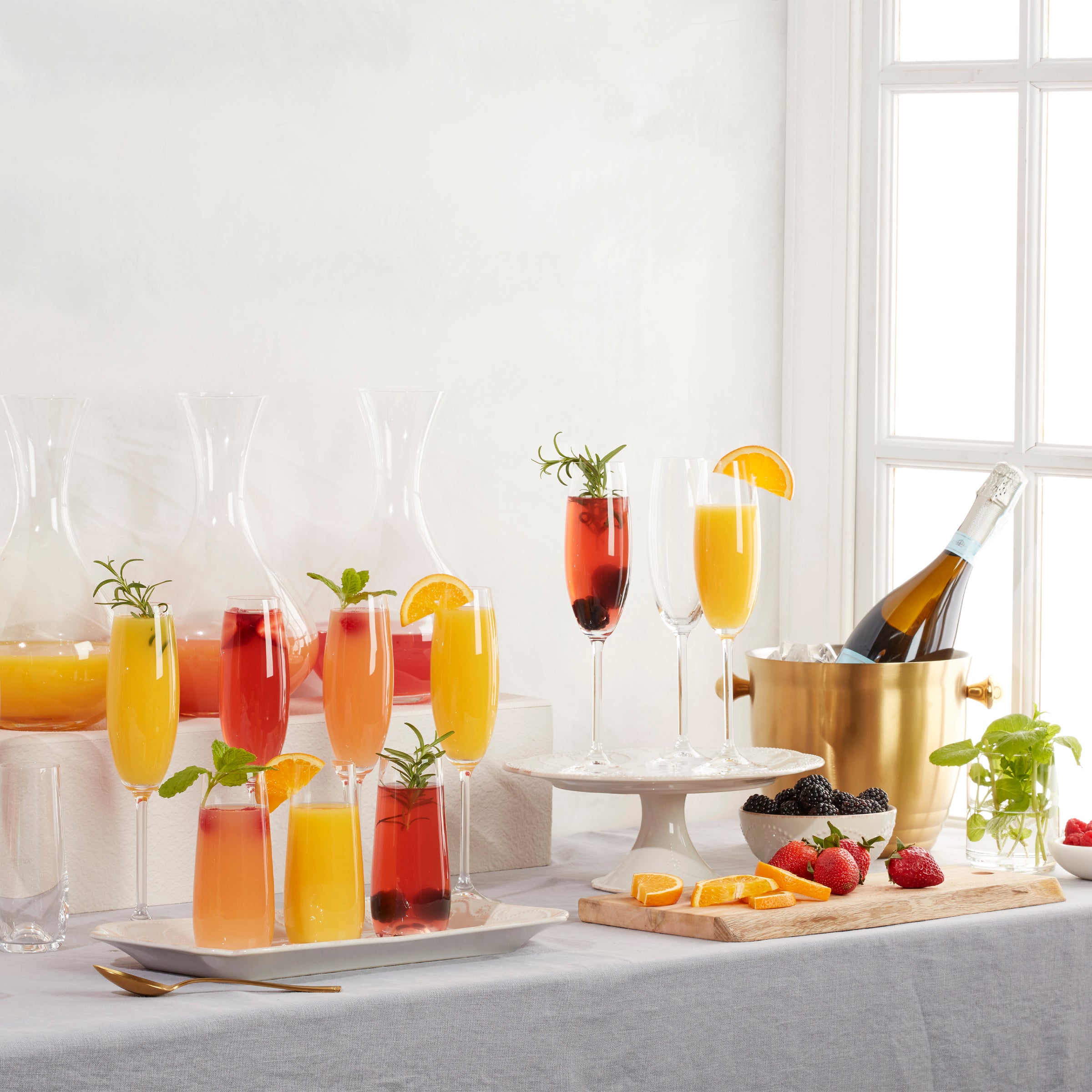 Tuscany Classics 6-Piece Elegant Champagne Flute Glass Set