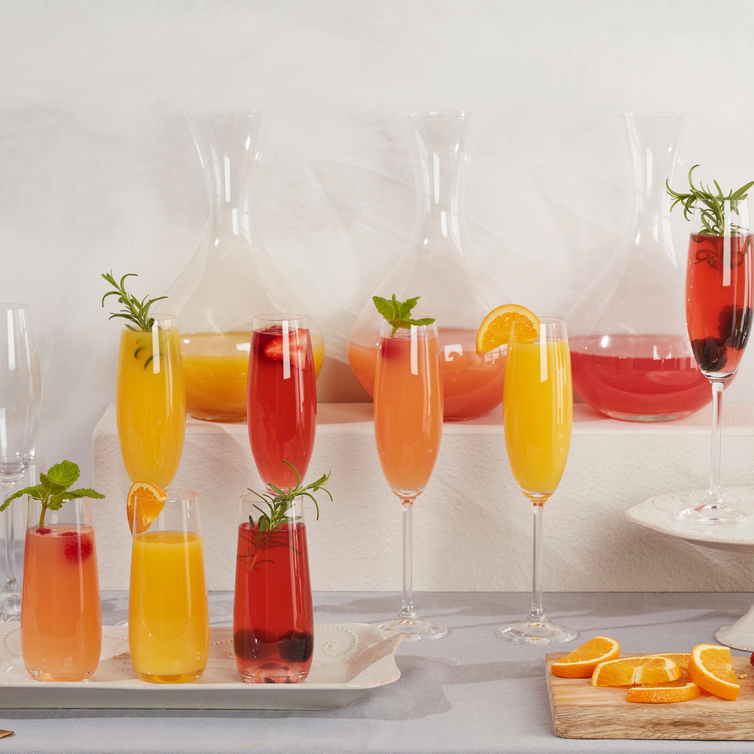 Tuscany Classics 6-Piece Elegant Champagne Flute Glass Set