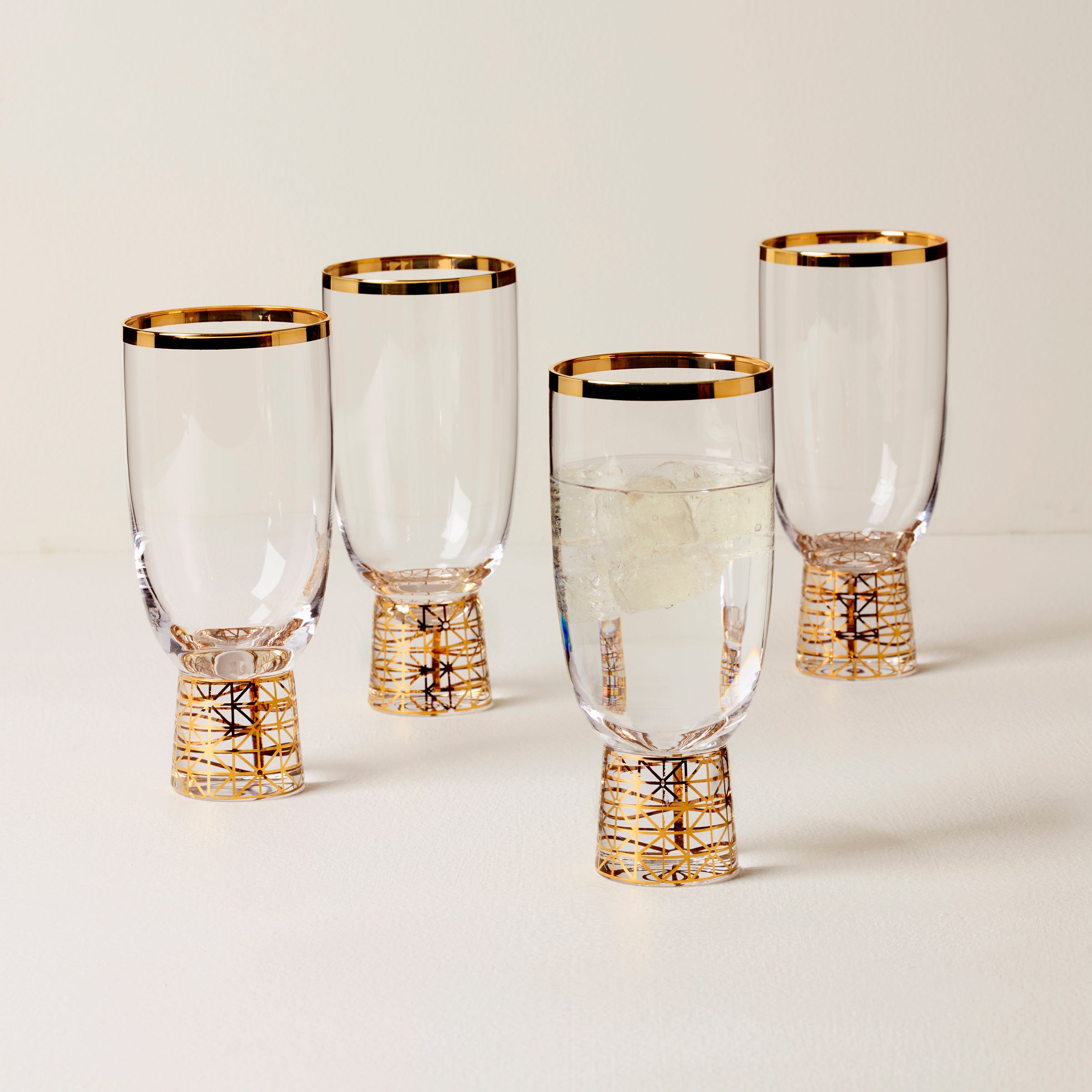 Tuscany Classics Gold Frost Drinking Glasses - Set of 4