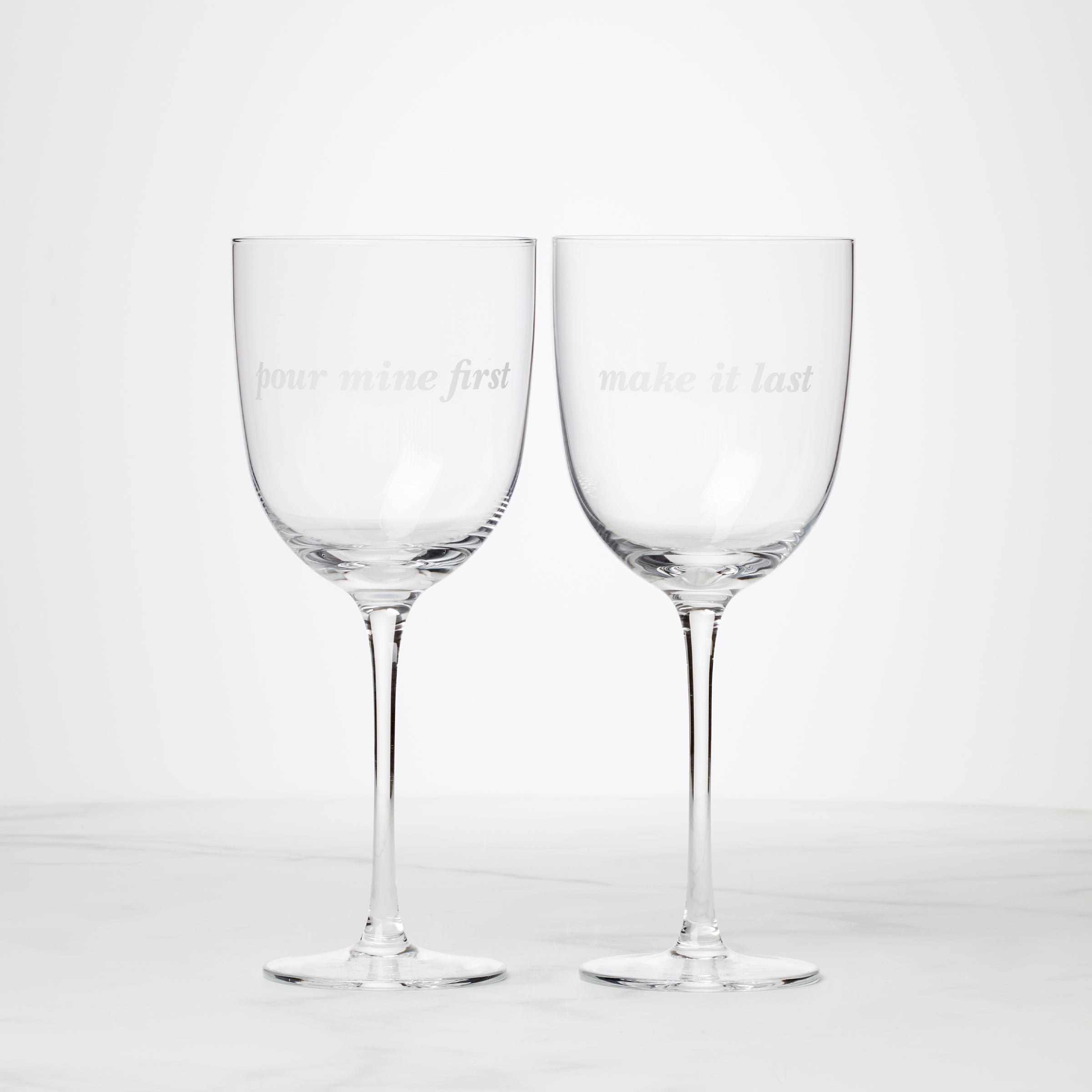 Elegant Wine Glasses Set of 2 - Pour Mine & Make It Last