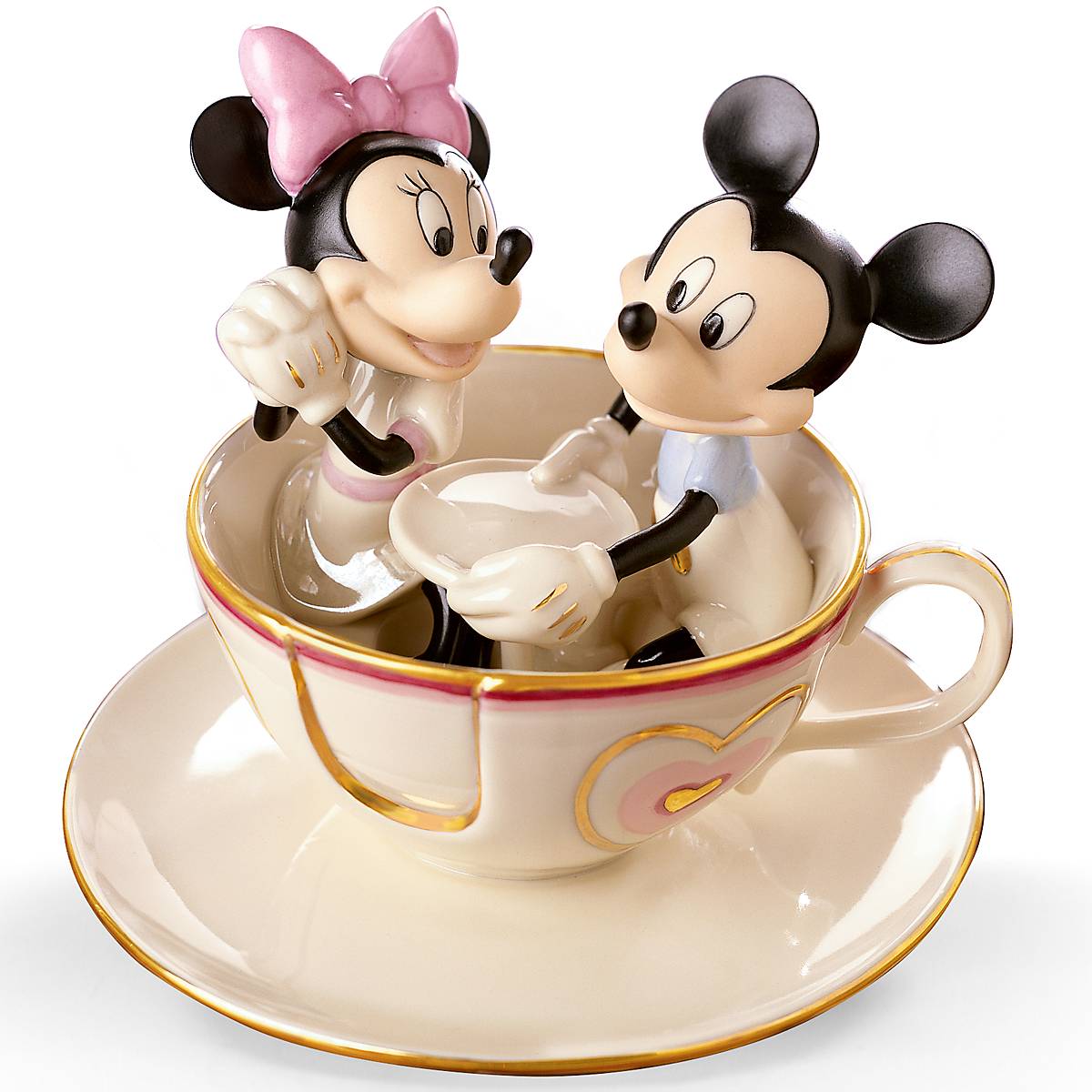 Disney Mickey & Minnie Teacup Ride Porcelain Figurine