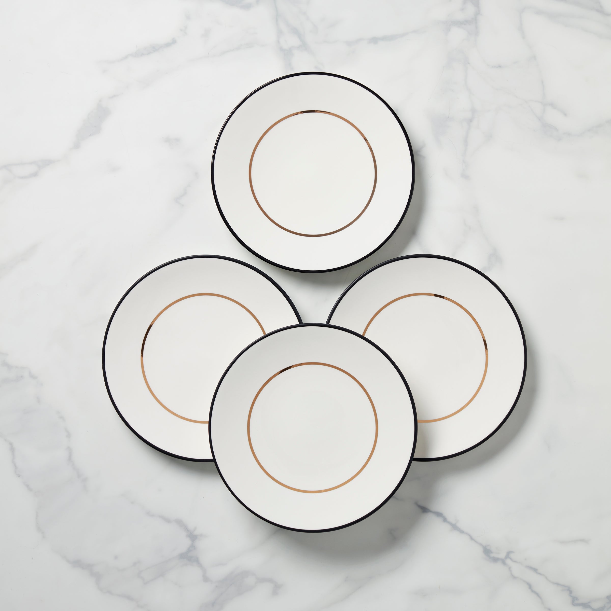 Kate Spade New York Black & Gold Accent Plates - Set of 4