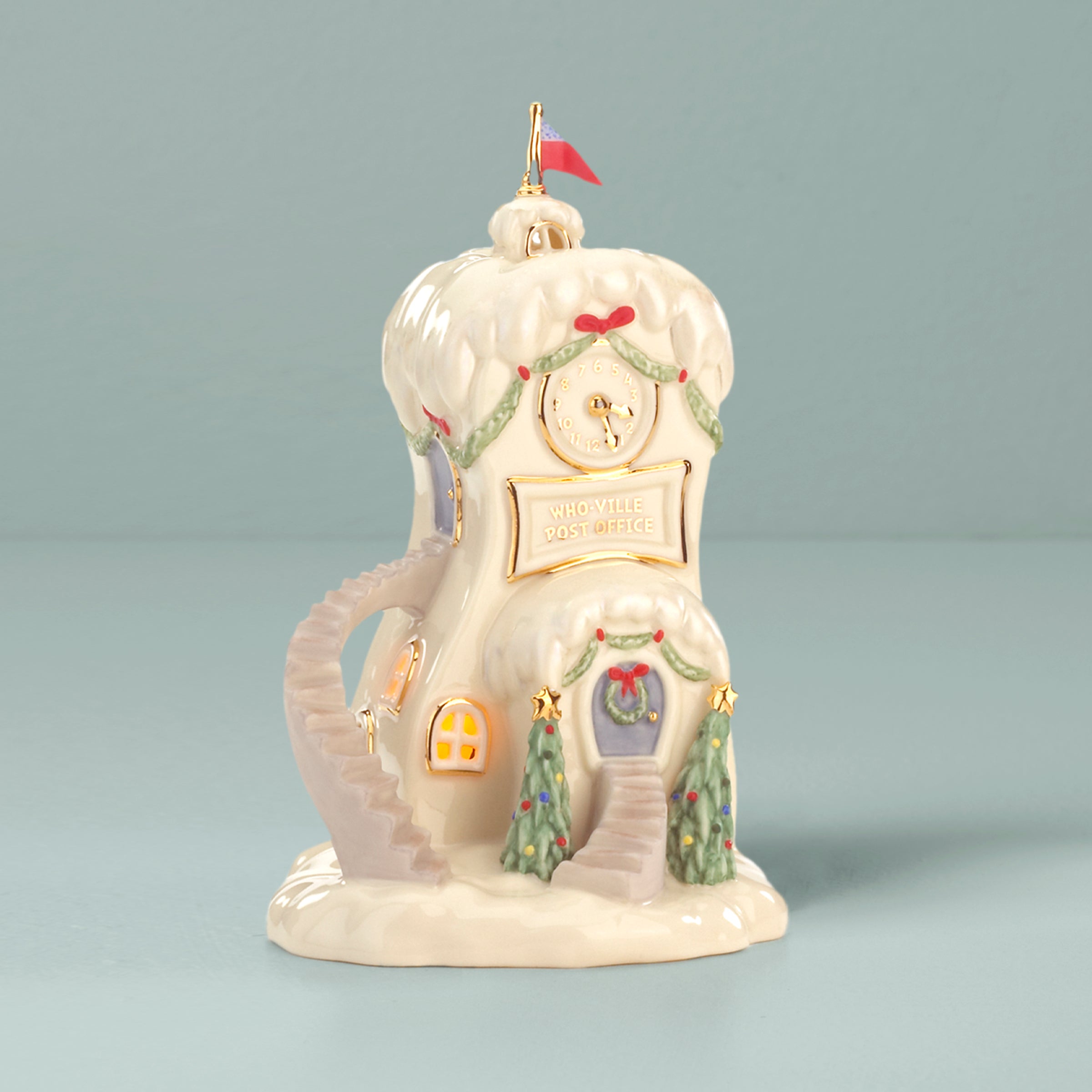 Dr. Seuss Who-Ville Porcelain Post Office Christmas Figurine
