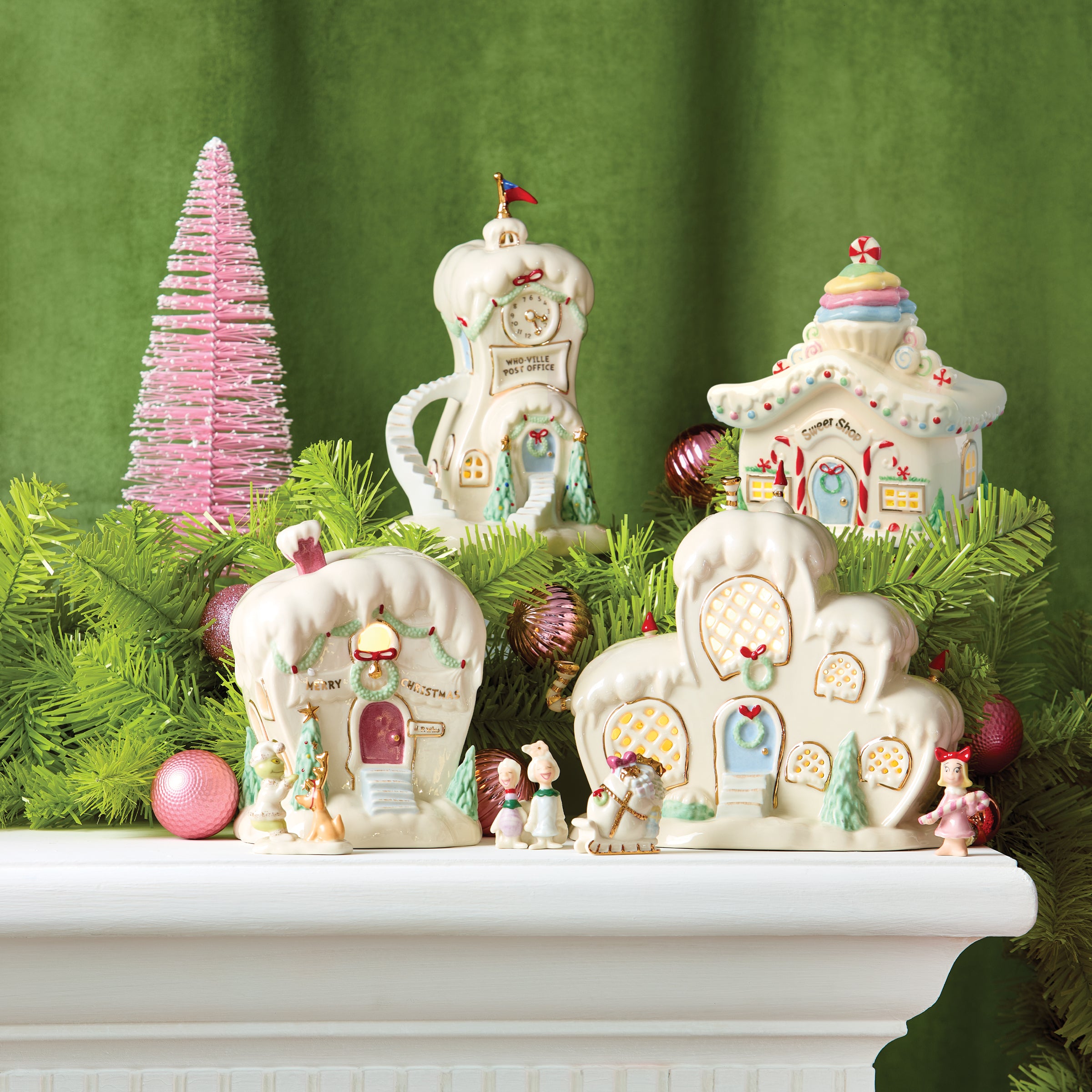 Dr. Seuss Who-Ville Porcelain Post Office Christmas Figurine