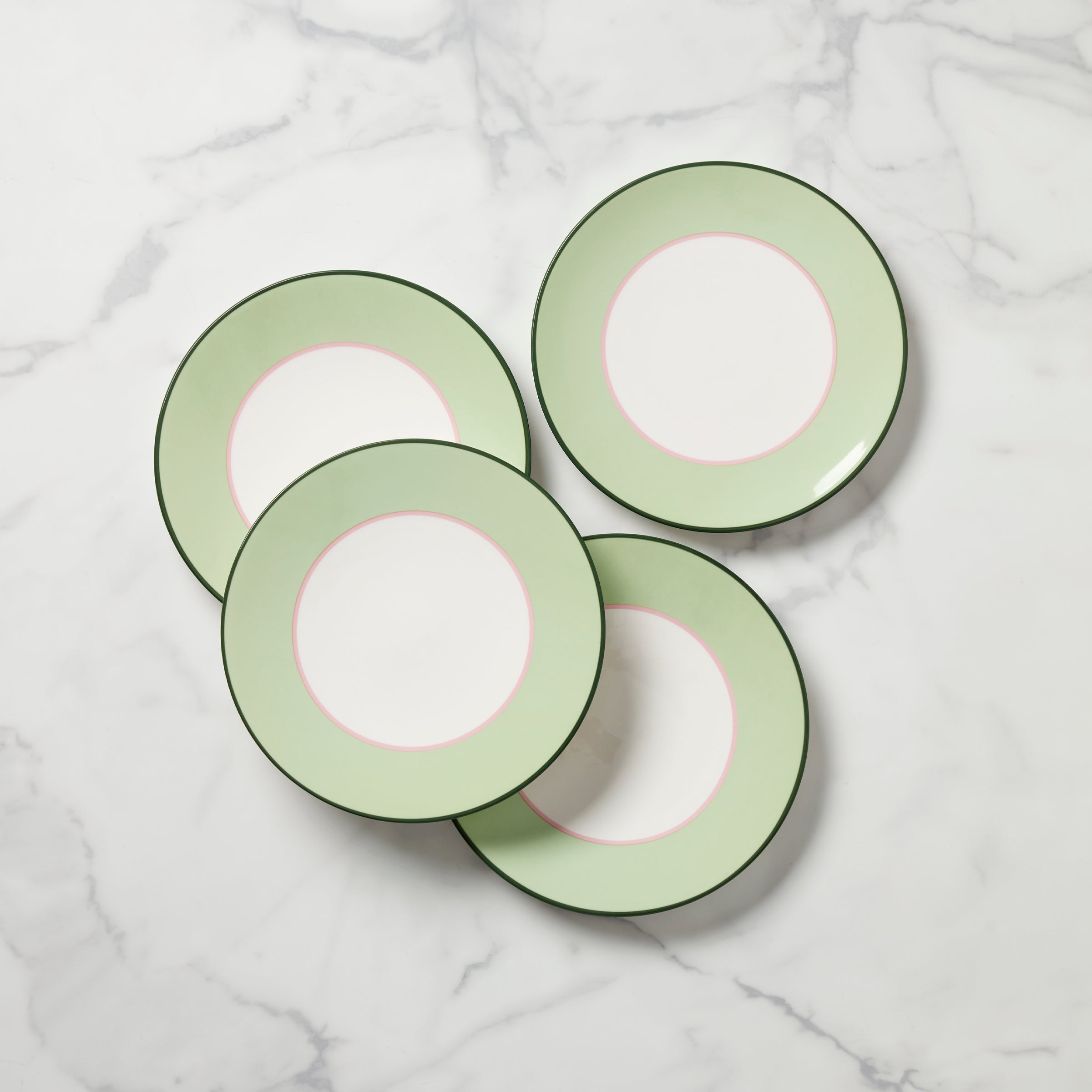 Kate Spade New York Green & Pink Accent Plates - Set of 4