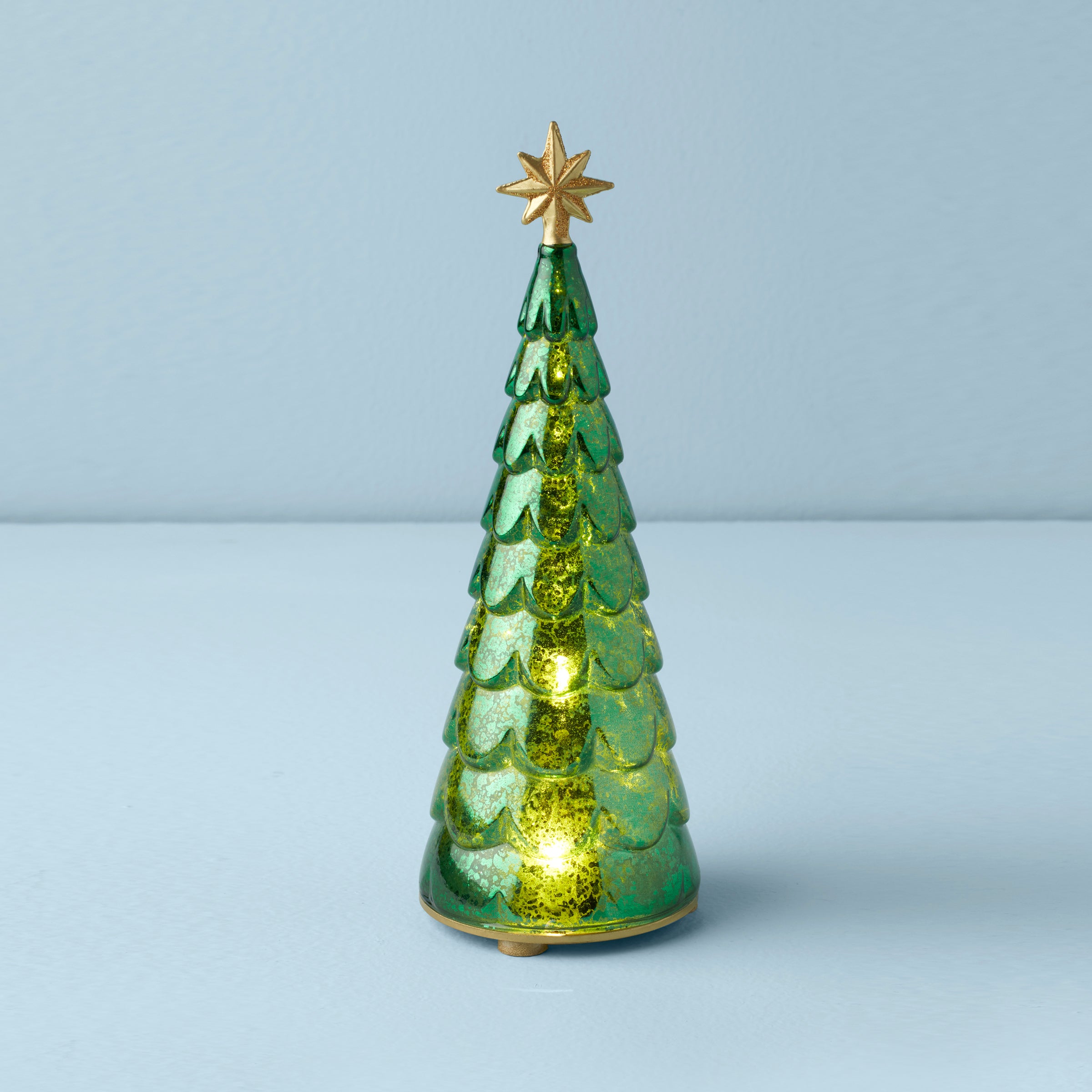 Lit Jewel Tone Christmas Tree with Shining Gold Star – Radiant Holiday Decor