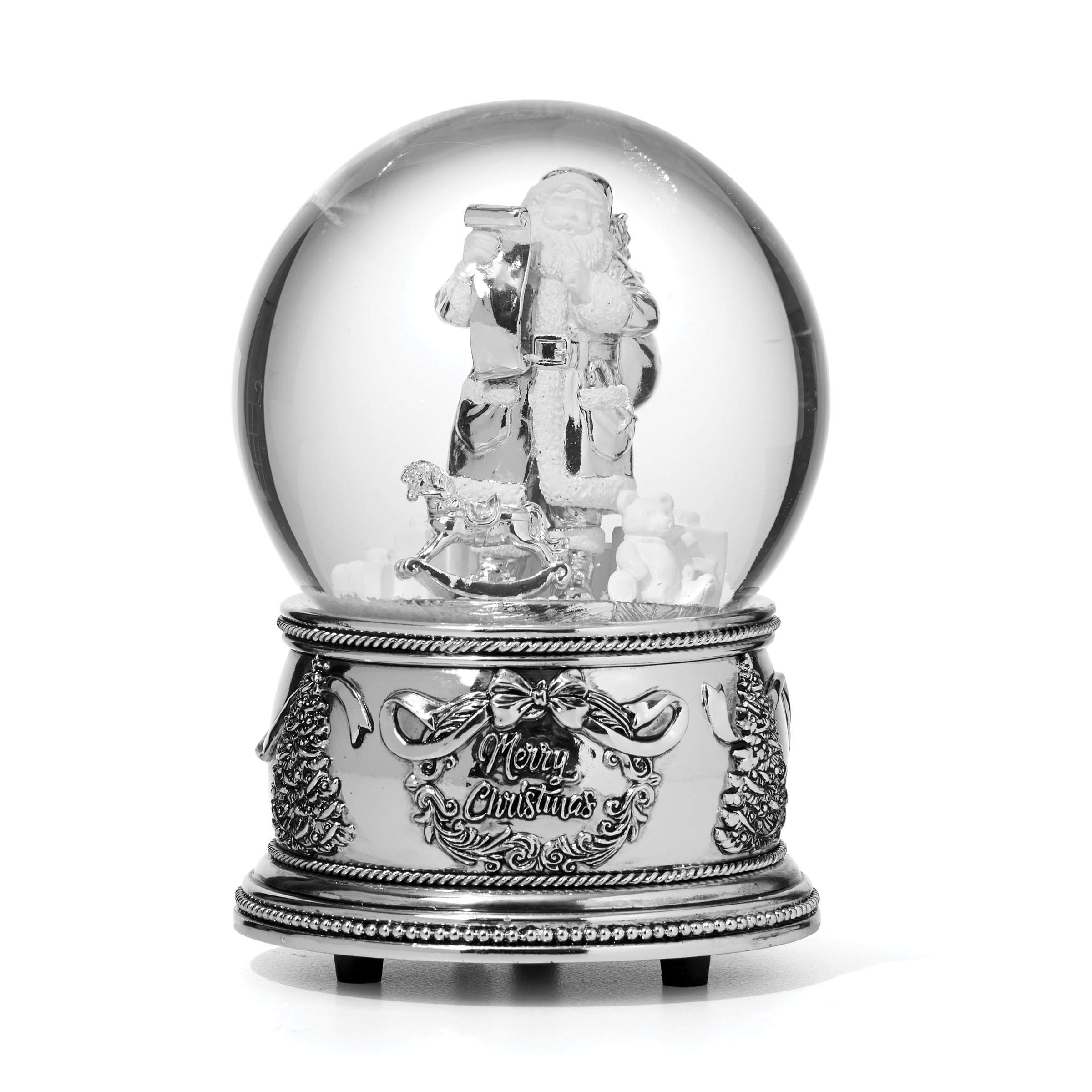 Christmas Musical Snow Globe with Santa - Holiday Decor