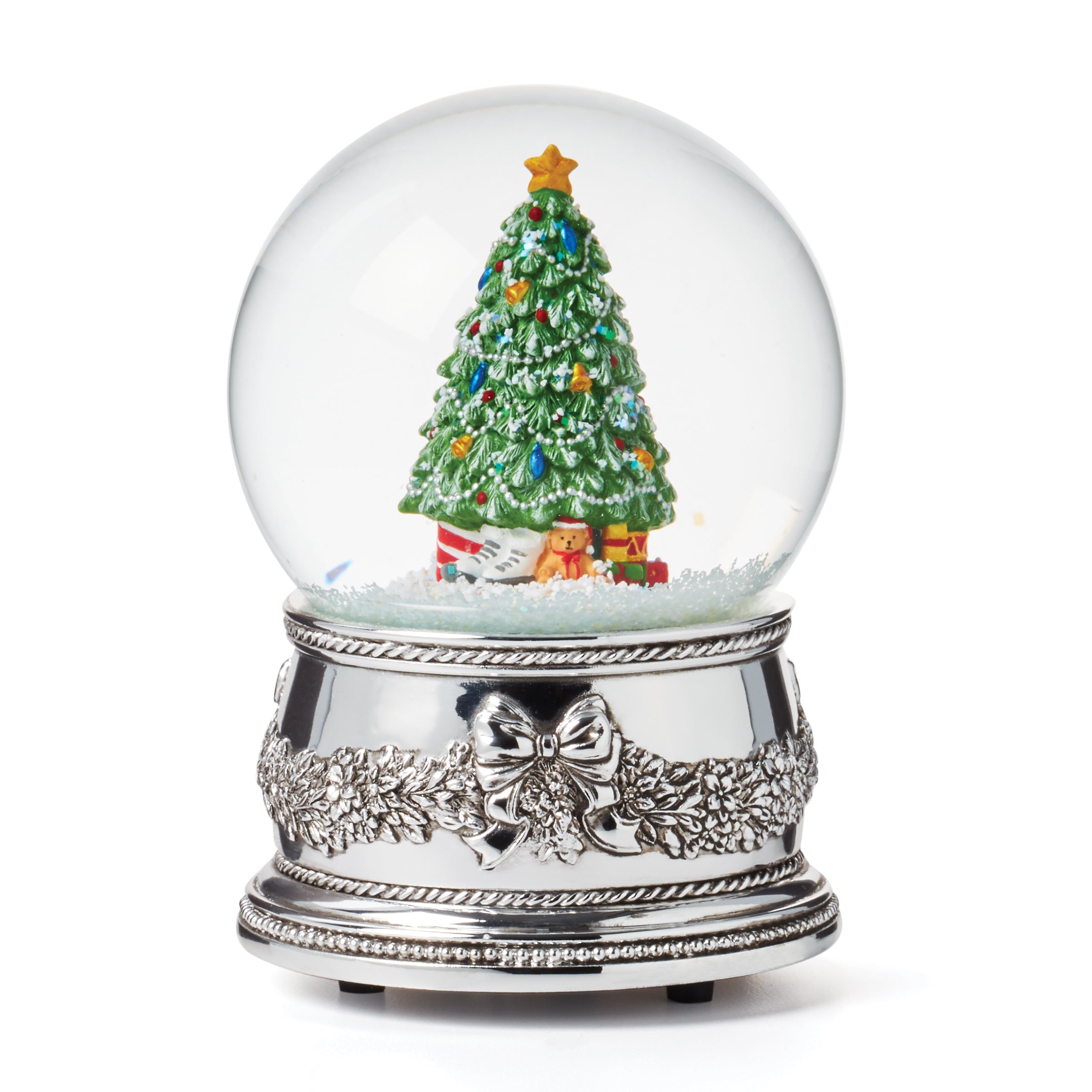 Christmas Snow Globe with Musical Tree & "Oh Christmas Tree" Tune