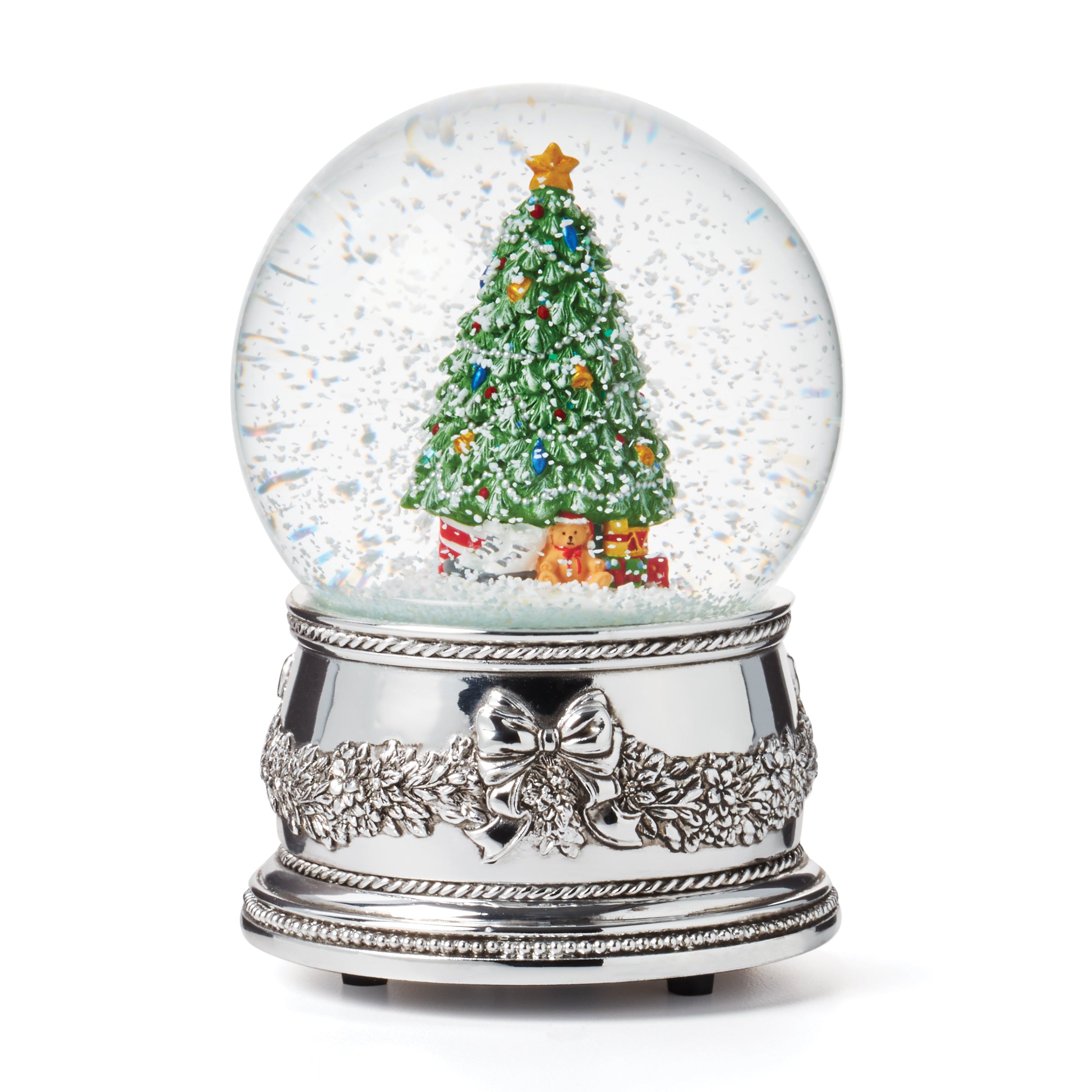 Christmas Snow Globe with Musical Tree & "Oh Christmas Tree" Tune