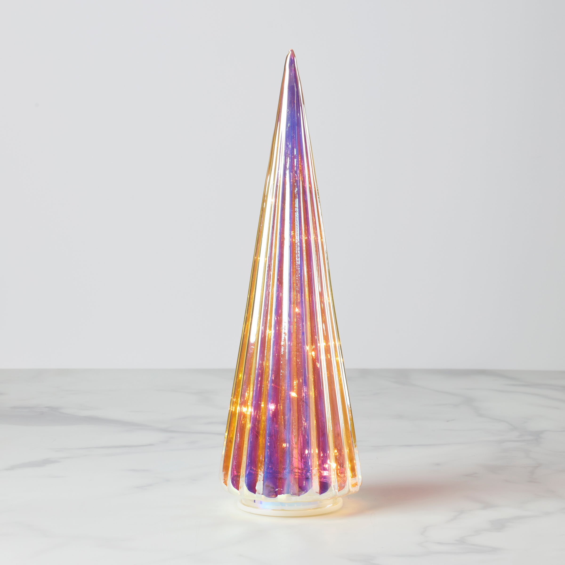LED Christmas Tree with Translucent Glass & Lights