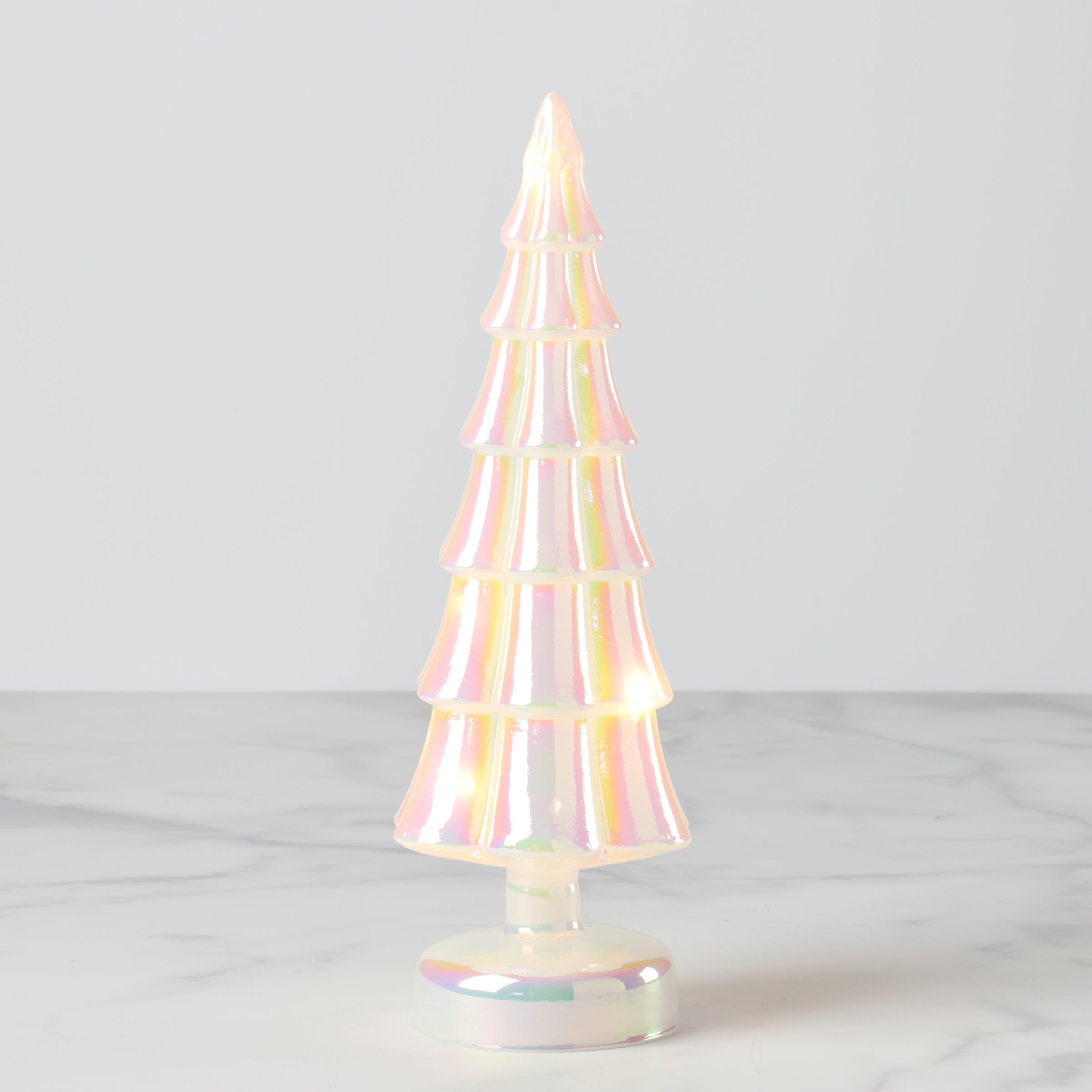 LED Christmas Tree with Pearl Glass & Lights for Holiday Decor