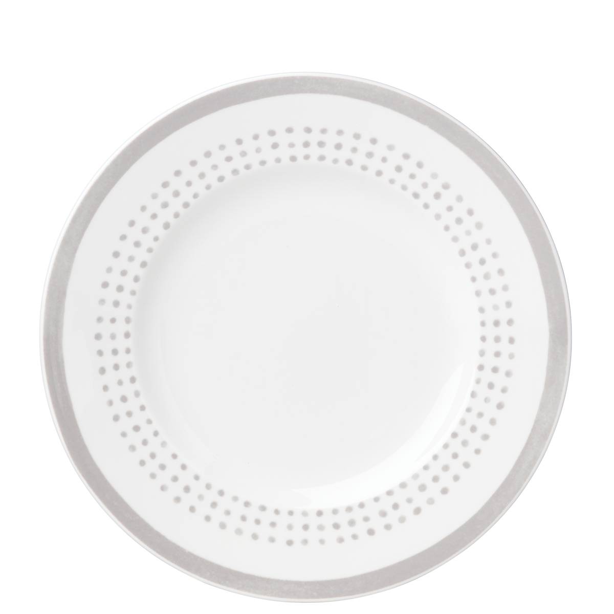 Charlotte Street Grey East Ceramic Accent Plate - Microwave & Dishwasher Safe