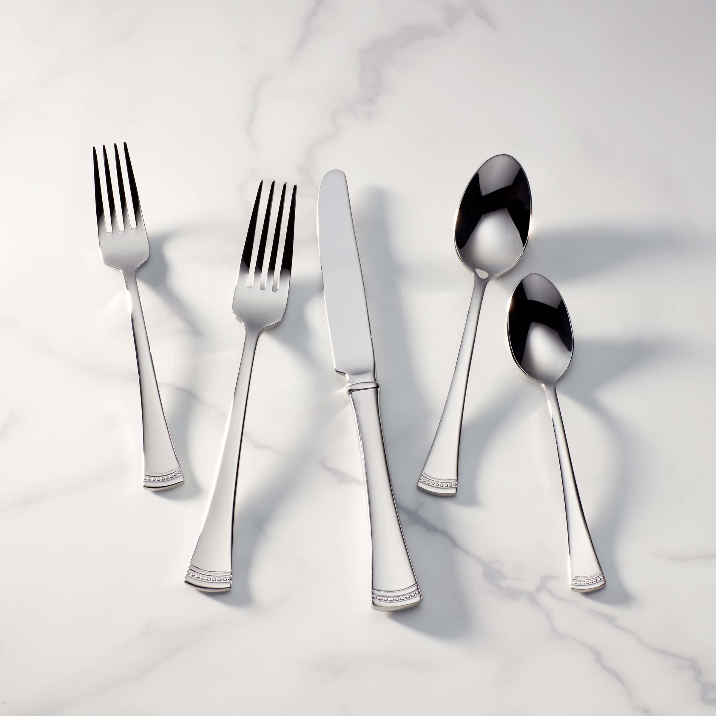 Portola 65-Piece Flatware Set - Elegant Stainless Steel Cutlery