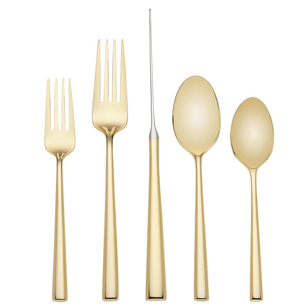 Malmo Gold 5-Piece Stainless Steel Flatware Set