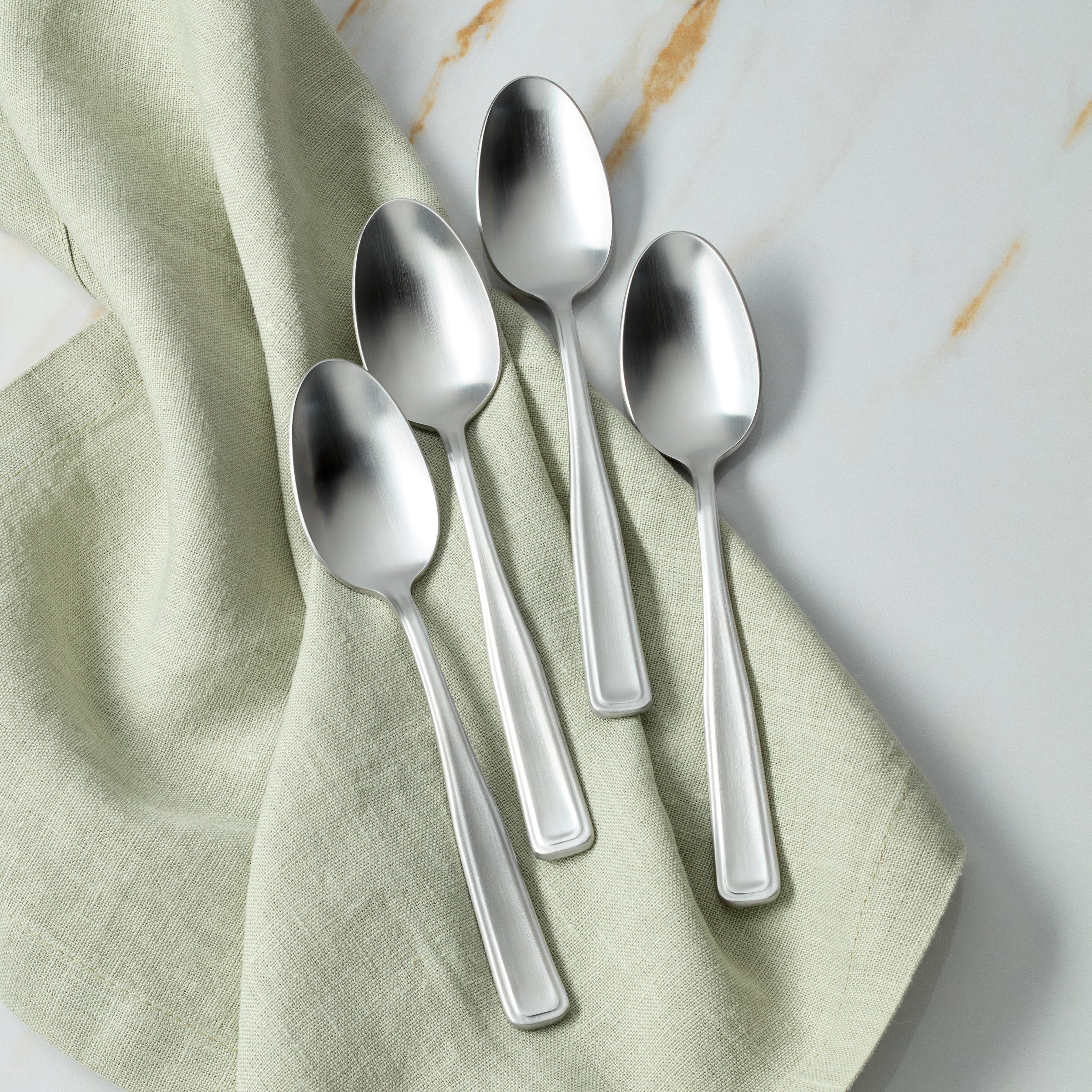 Reid 4-Piece Satin Finish Dinner Spoon Set