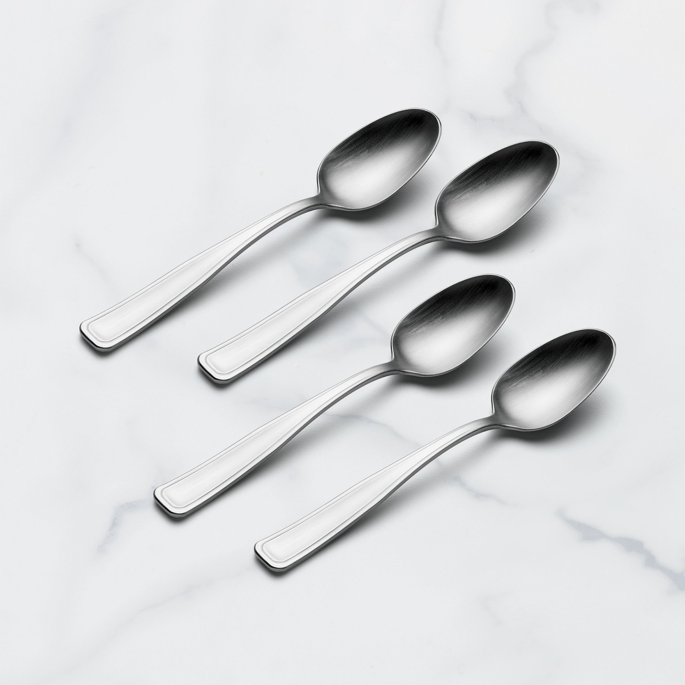 Reid 4-Piece Satin Finish Teaspoon Set – Timeless Flatware