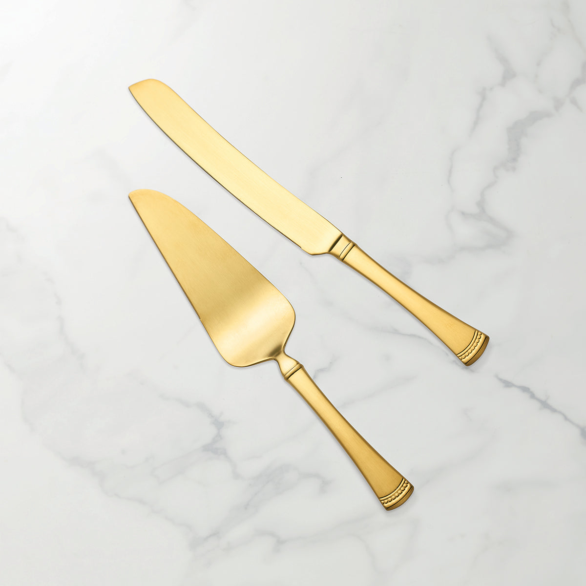 Portola 18/10 Stainless Steel Gold Satin Dessert Set