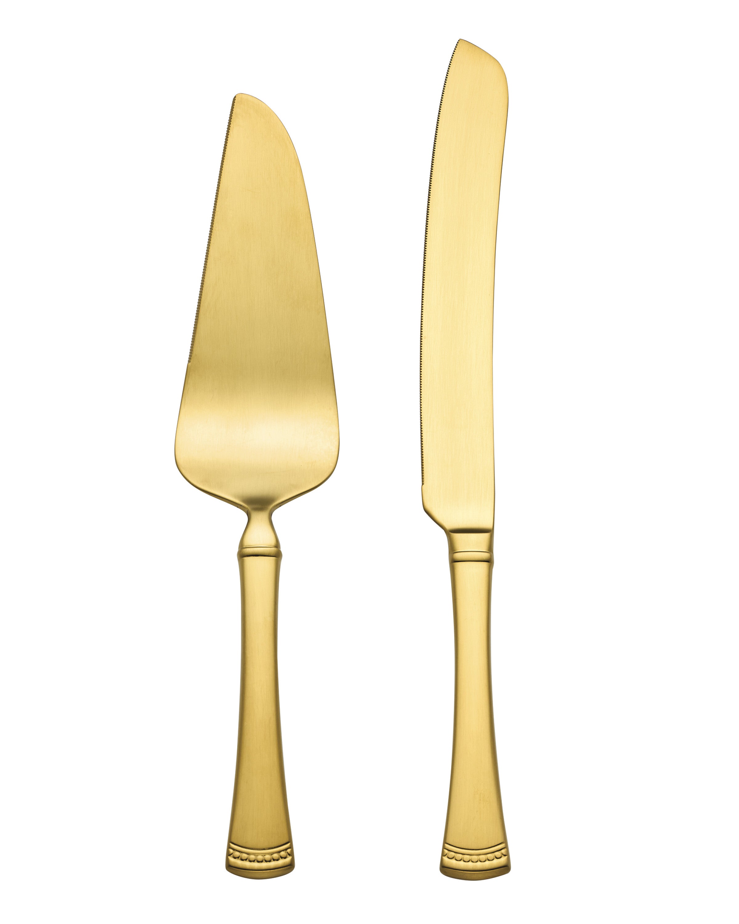 Portola 18/10 Stainless Steel Gold Satin Dessert Set