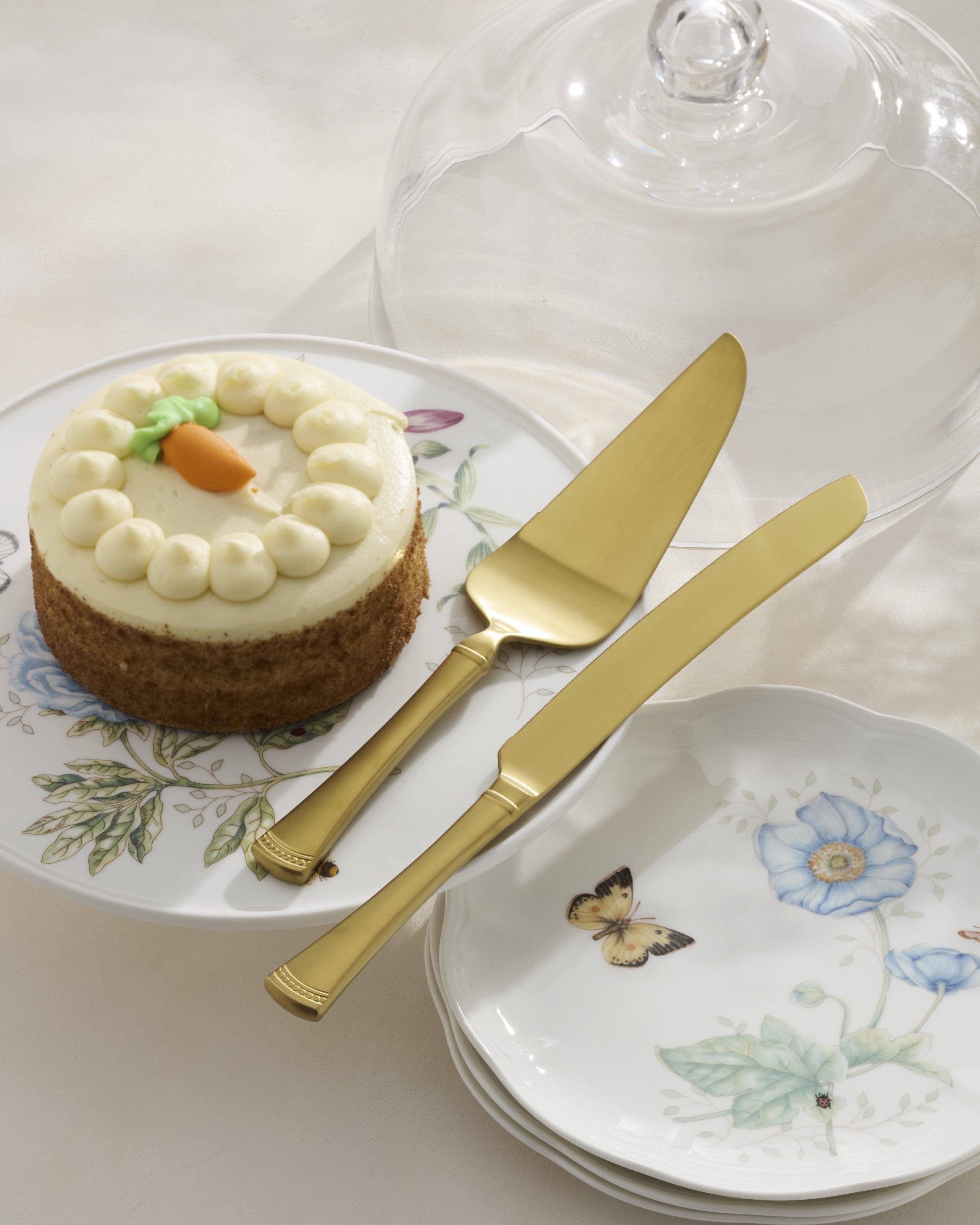 Portola 18/10 Stainless Steel Gold Satin Dessert Set