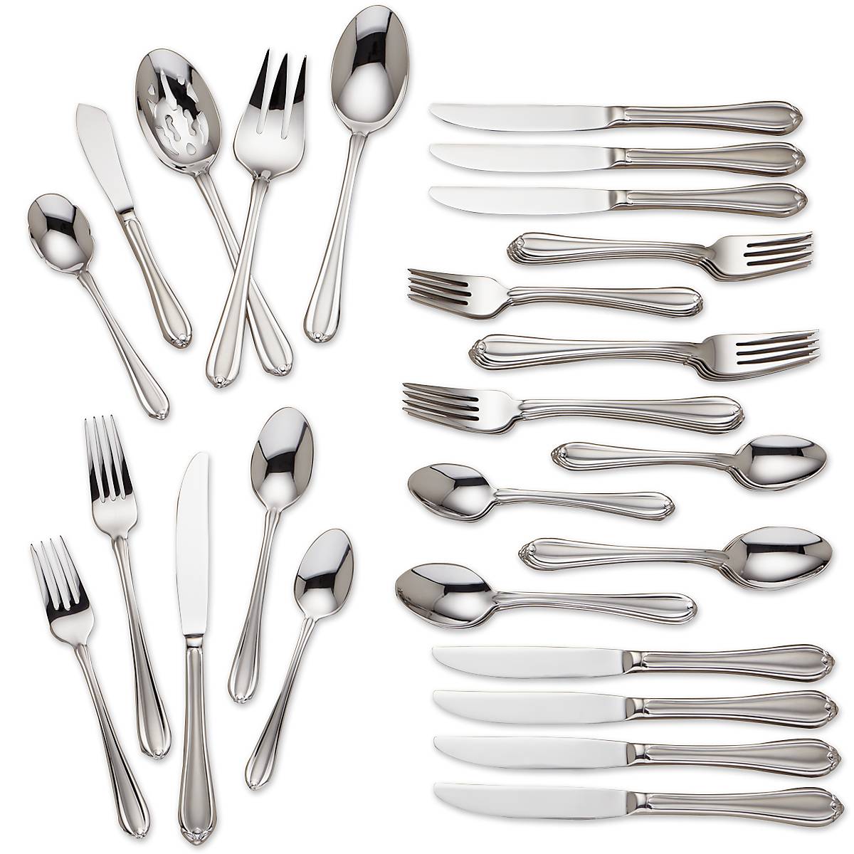 Gorham Melon Bud 45-Piece Stainless Steel Flatware Set