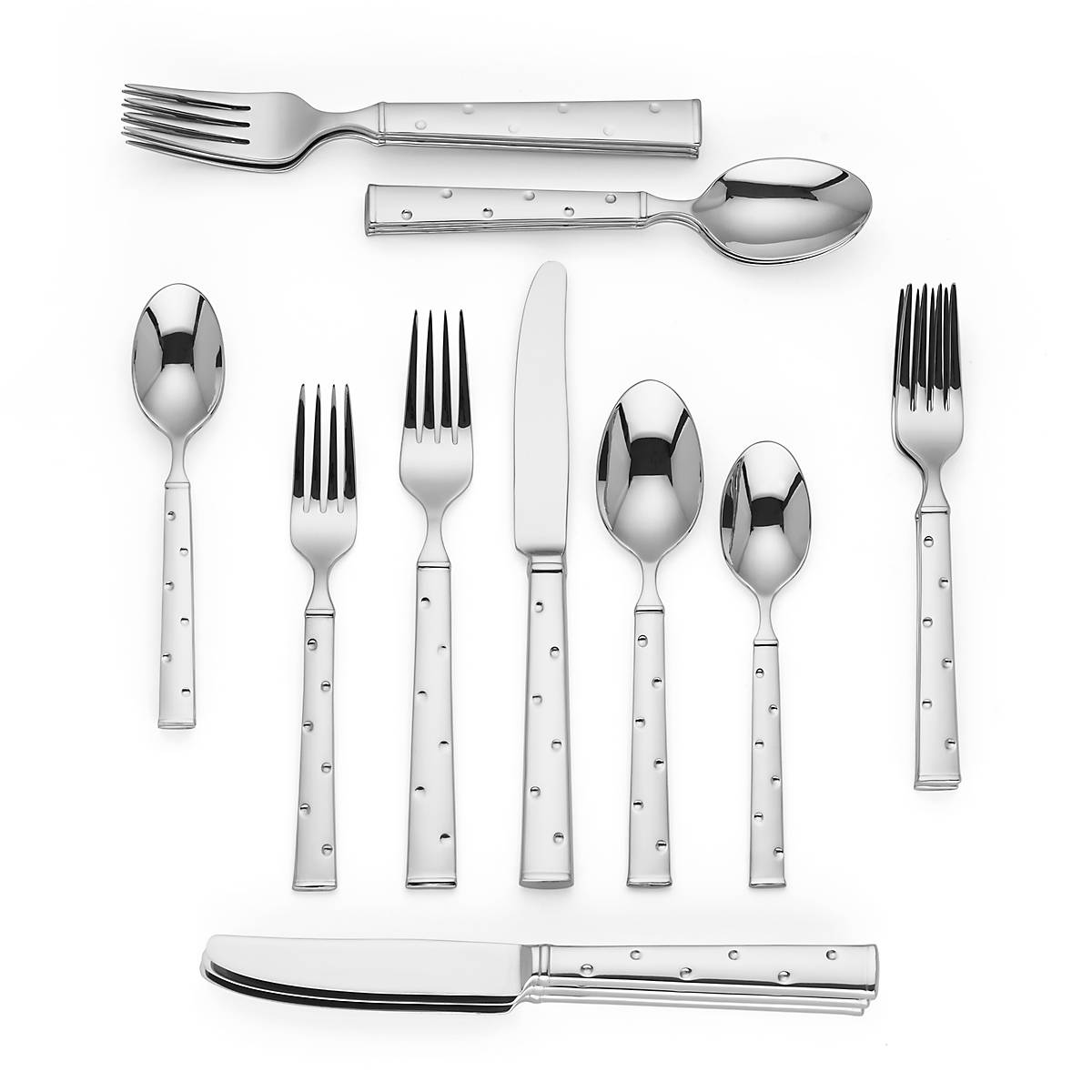 Kate Spade Larabee Dot Stainless Steel Flatware Set - 20 Piece
