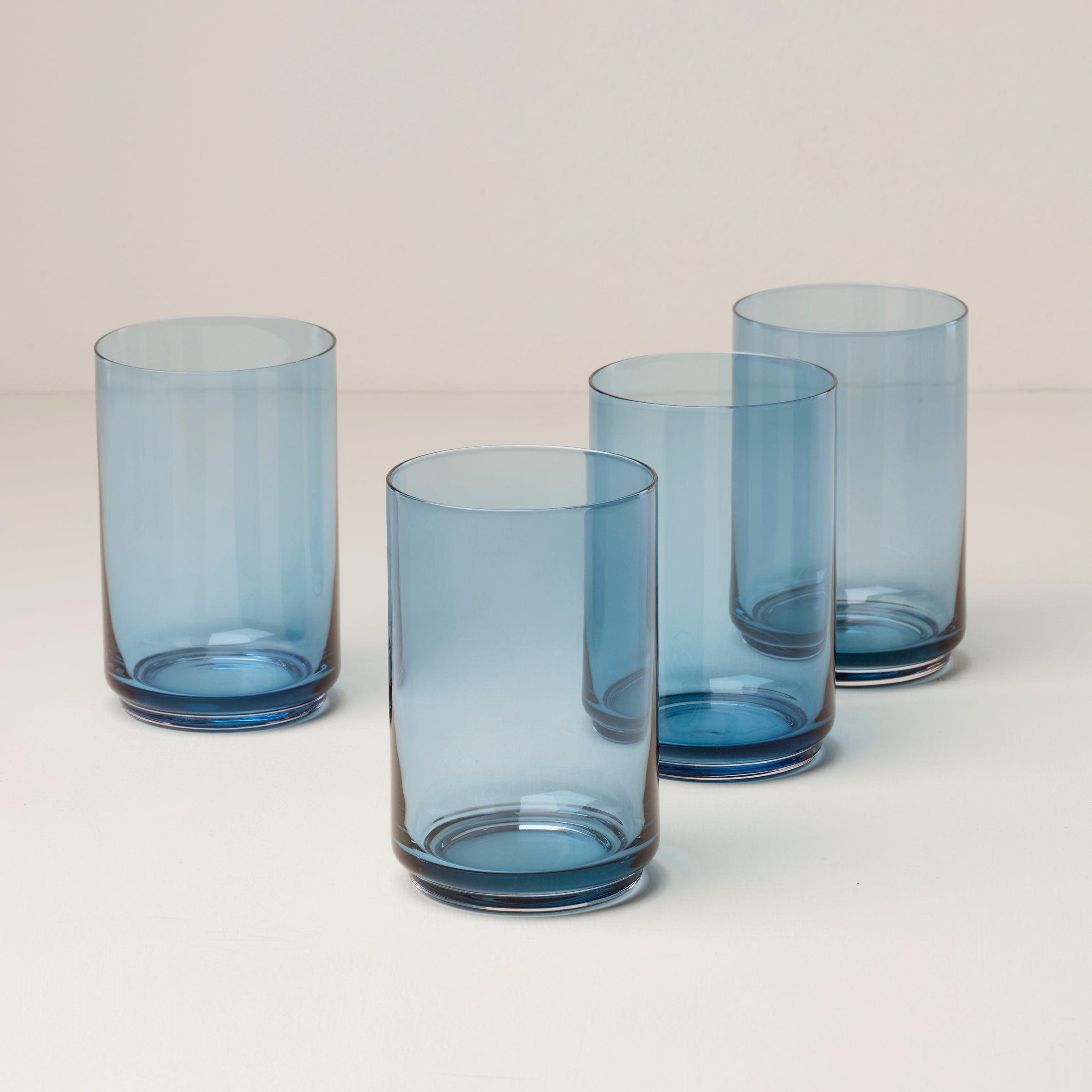 Tuscany Blue Stackable Cooler Glasses - Set of 4