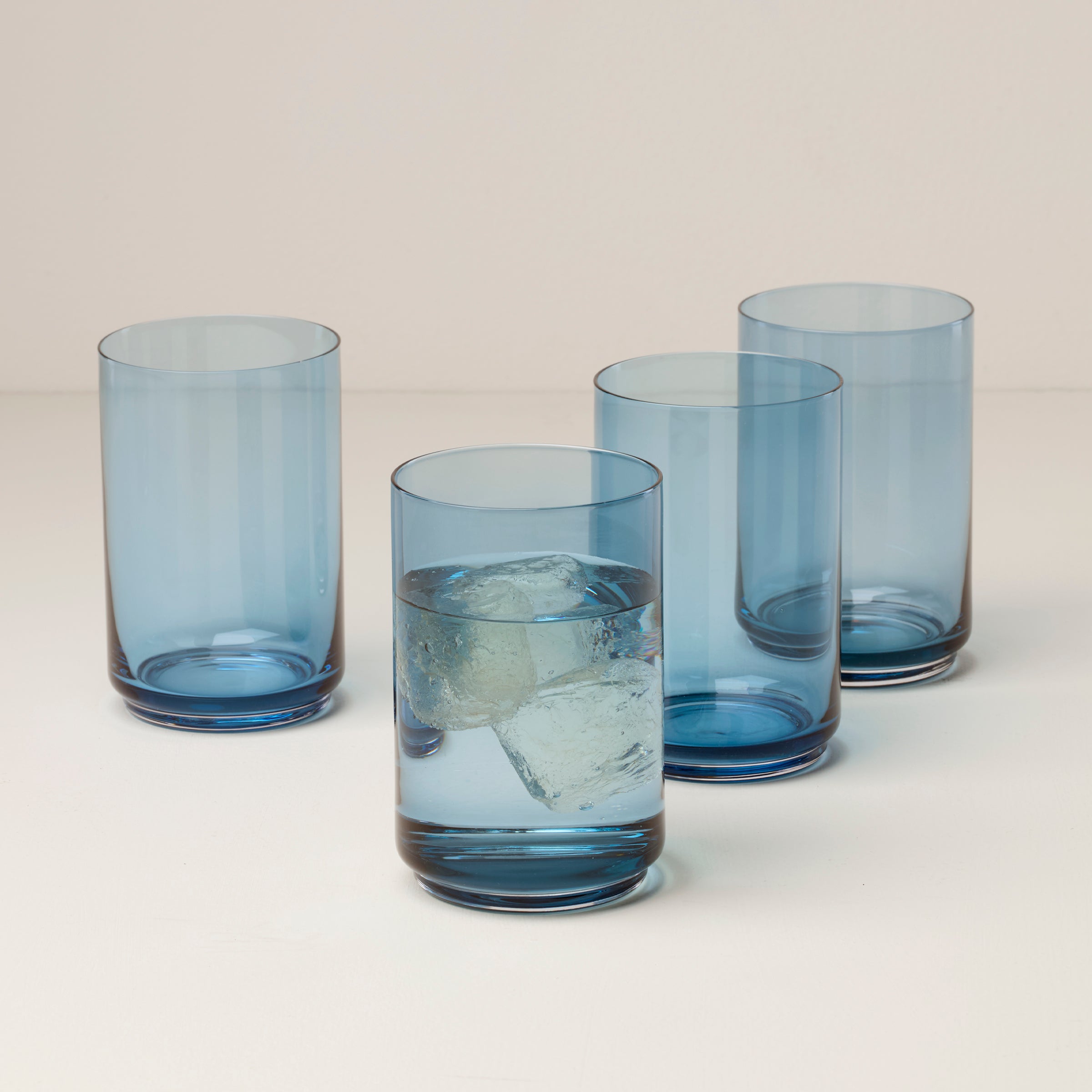 Tuscany Blue Stackable Cooler Glasses - Set of 4