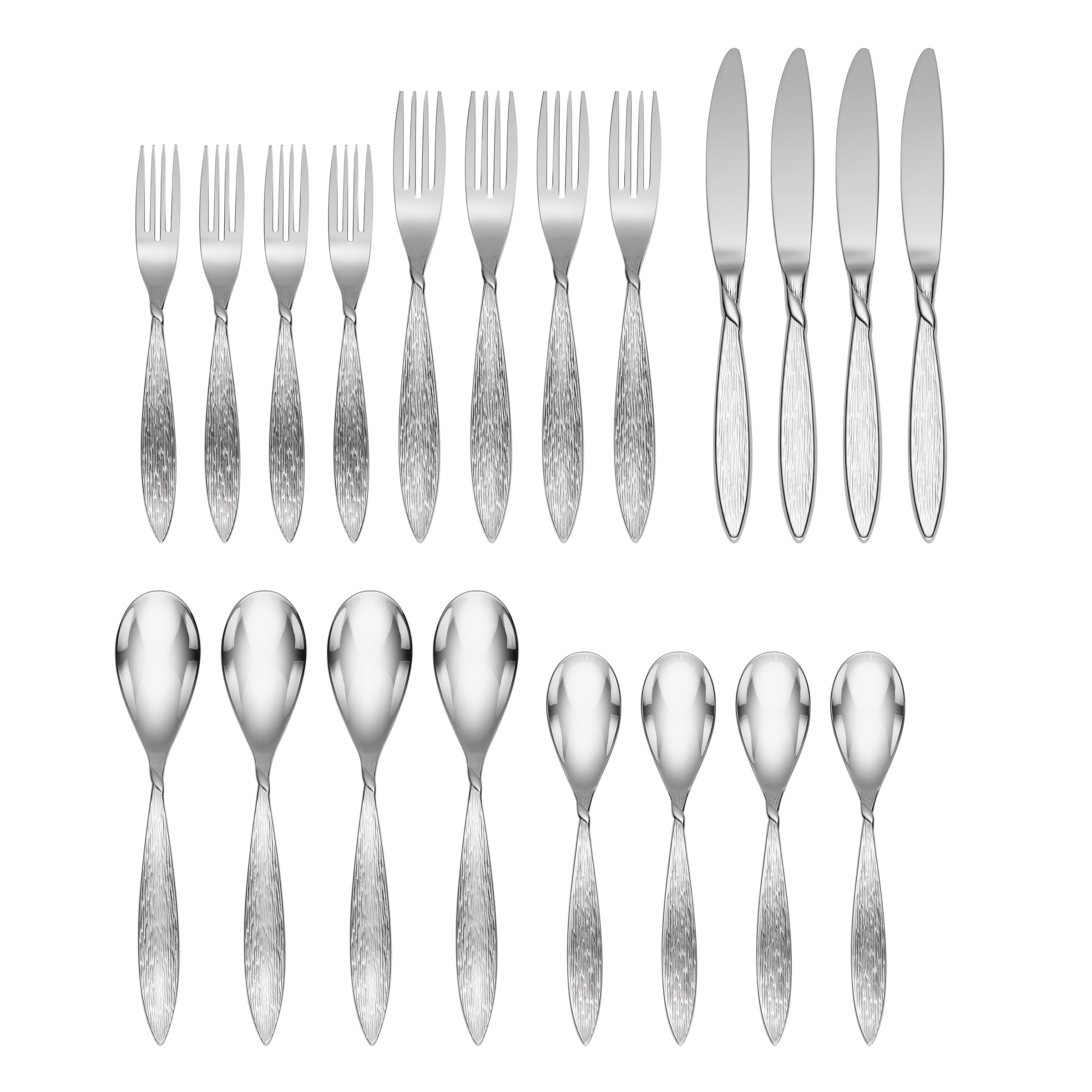 Wavendon 18/10 Stainless Steel Flatware Set - 20 Piece Mirror Finish