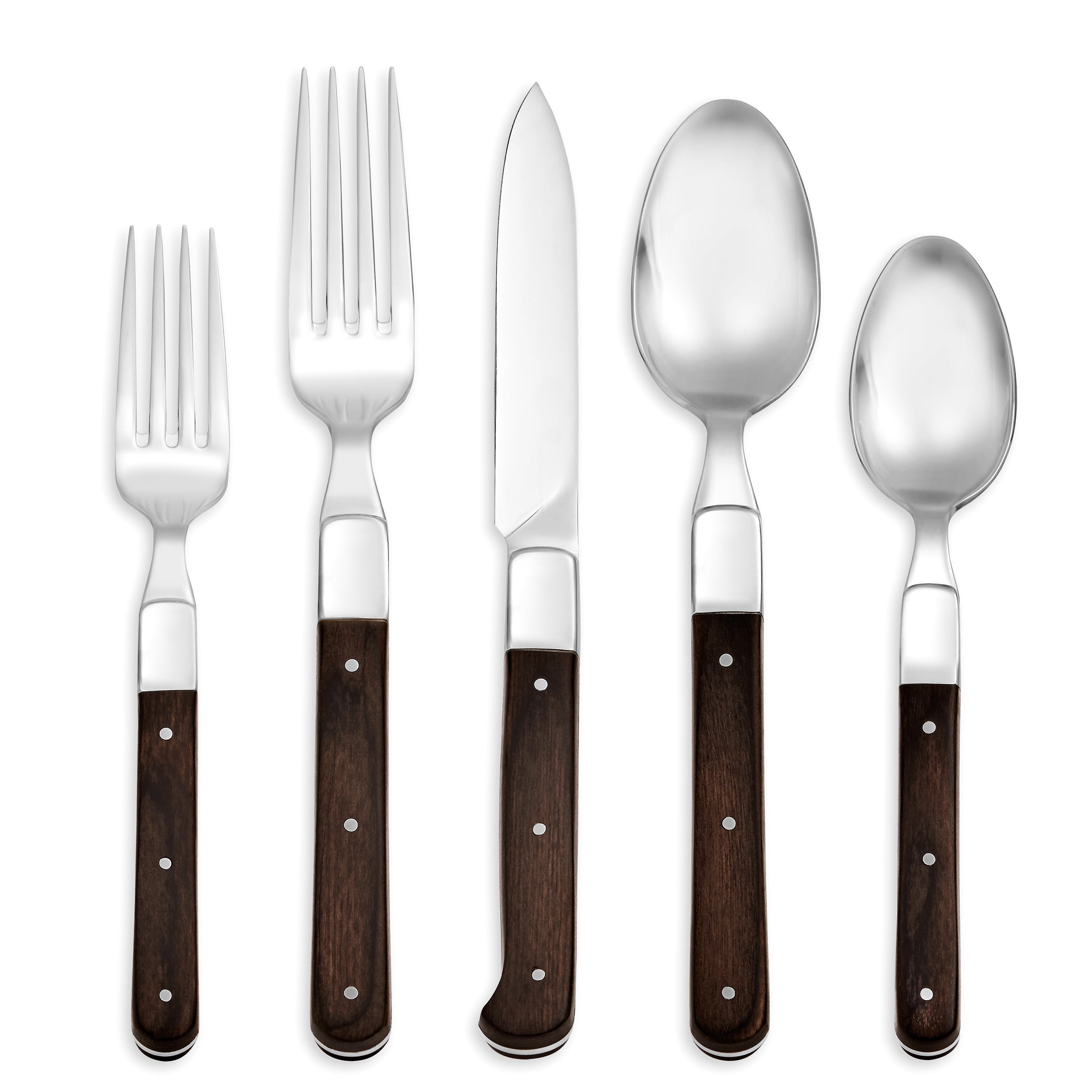 St. Michel 20-Piece Flatware Set with Wood Handles