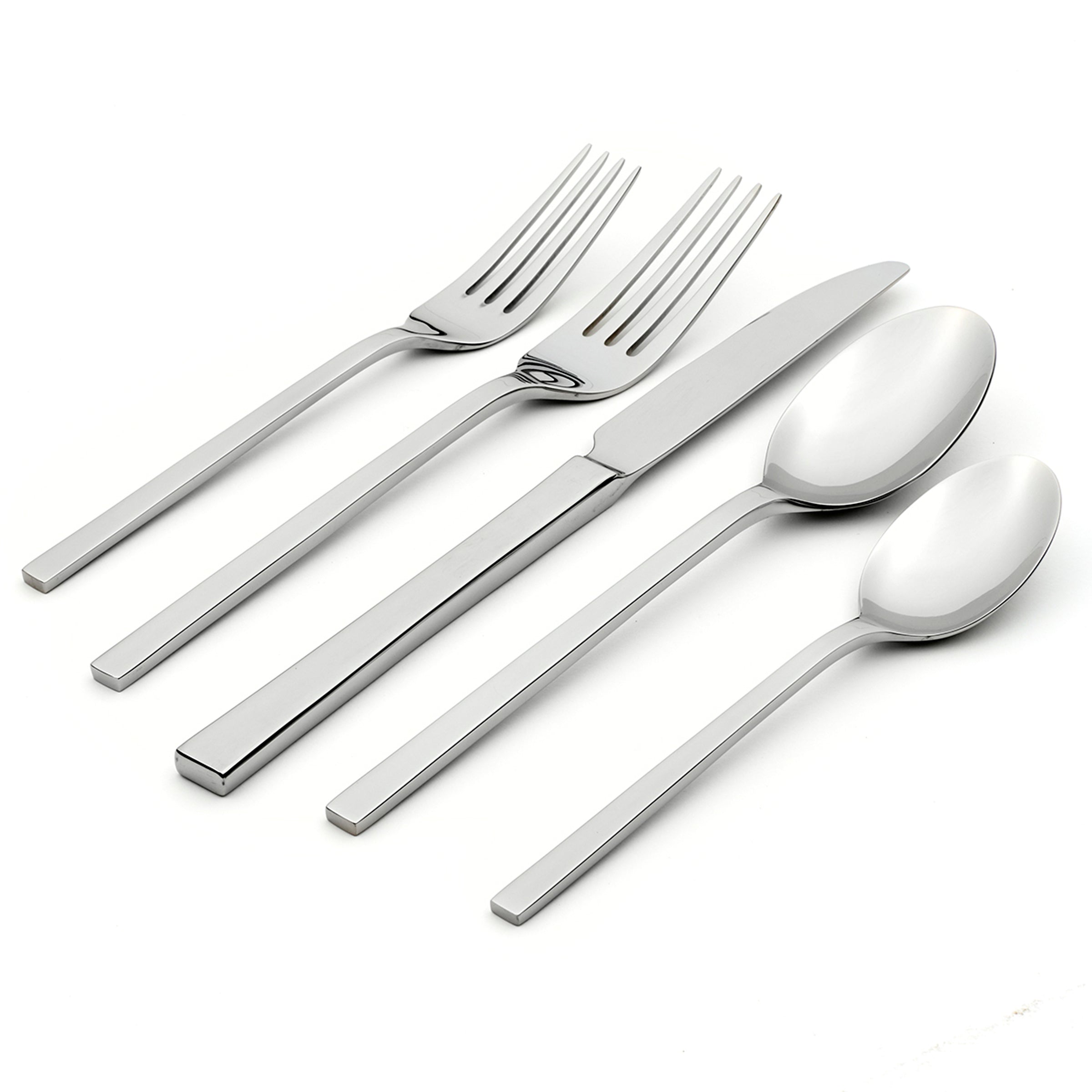 Allay 20-Piece Stainless Steel Flatware Set - Mirror Finish