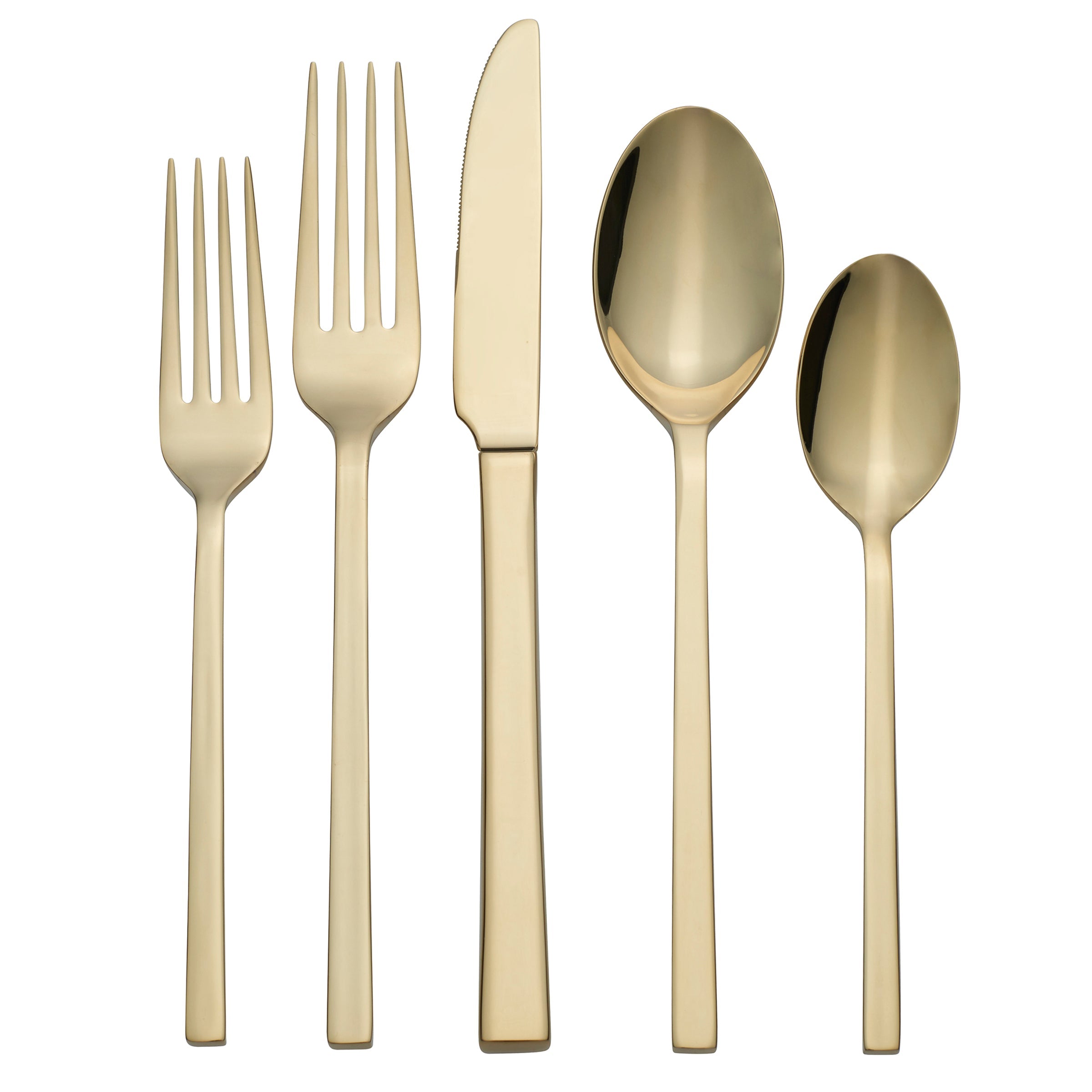 Allay Champagne 20-Piece Flatware Set - Elegant Dining Cutlery