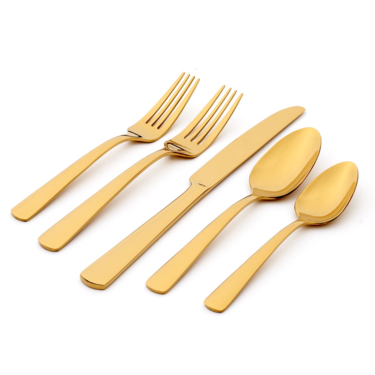 Aptitude 23-Piece Gold Mirror Flatware Set – Modern & Elegant