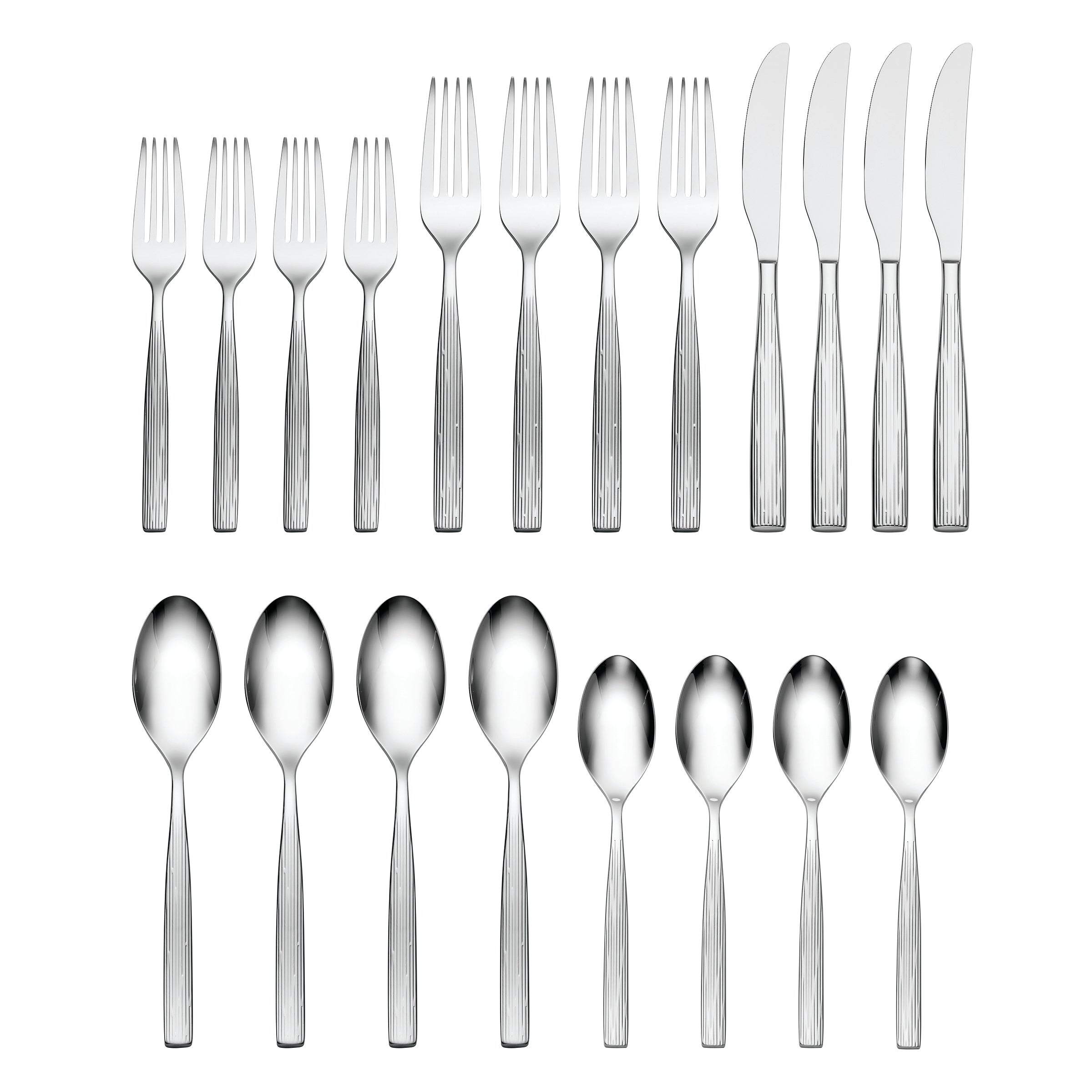Oneida Ensley 20-Piece Stainless Steel Flatware Set – Timeless Design