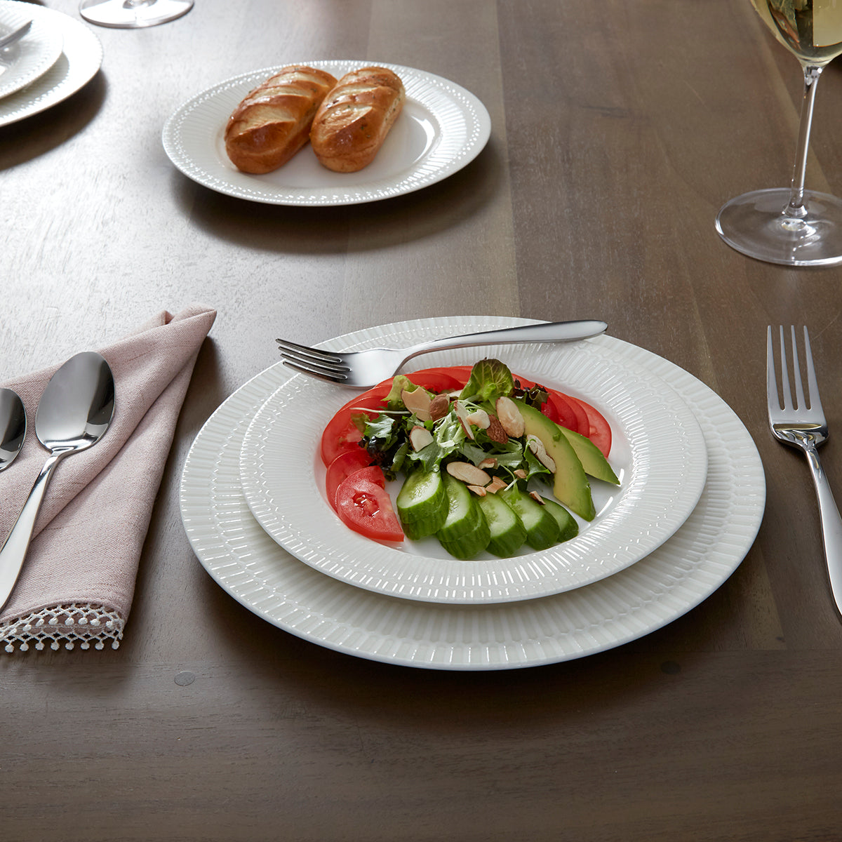 Mooncrest 45-Piece Stainless Steel Flatware Set