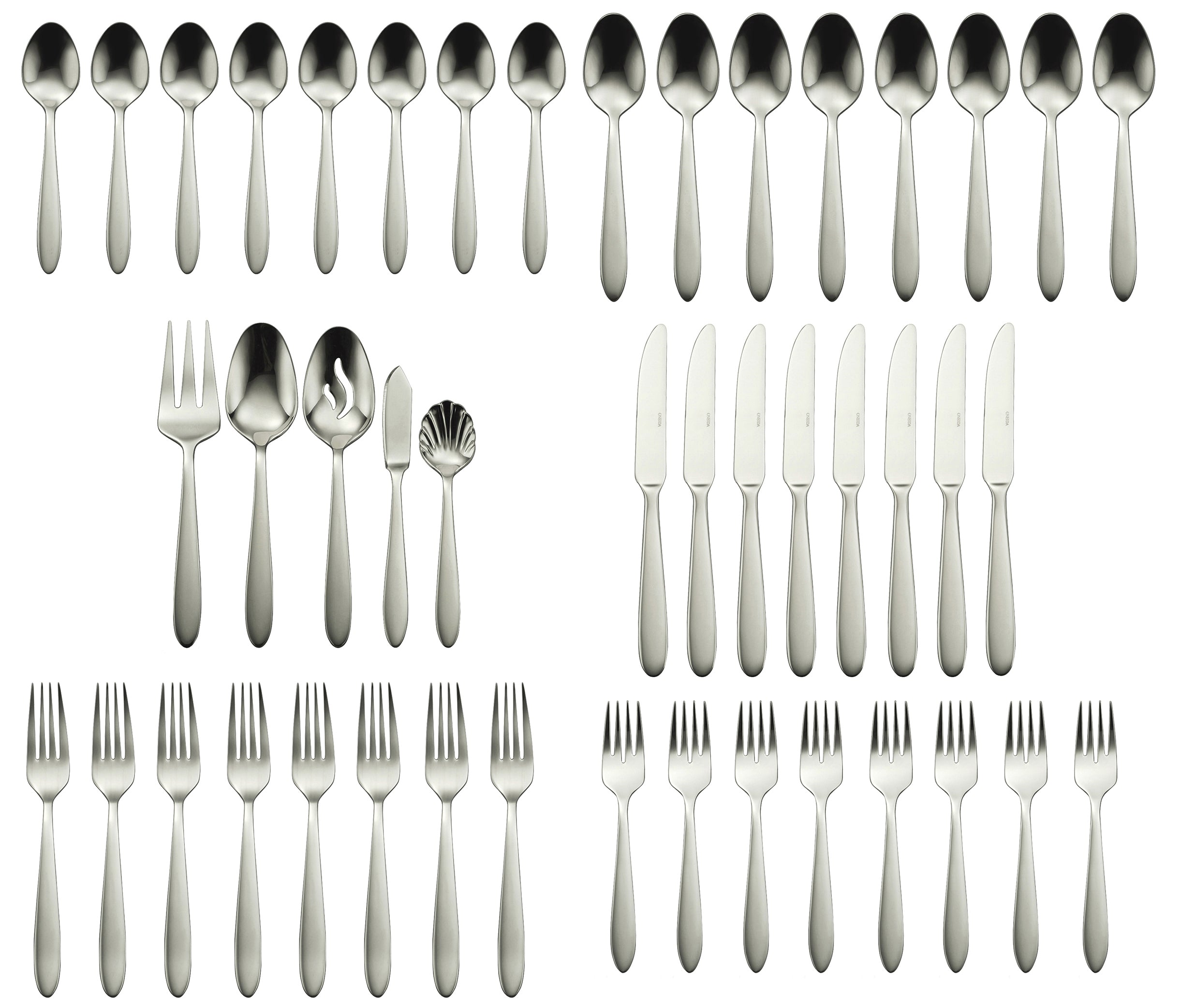 Mooncrest 45-Piece Stainless Steel Flatware Set