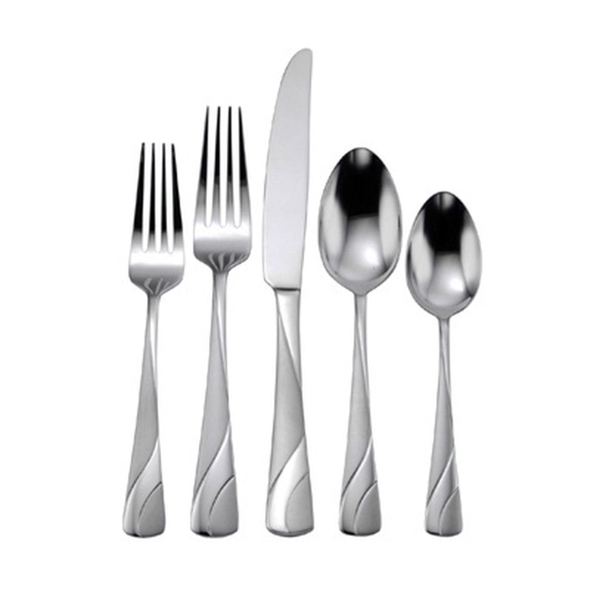 River 20-Piece Stainless Steel Flatware Set with Nature-Inspired Design