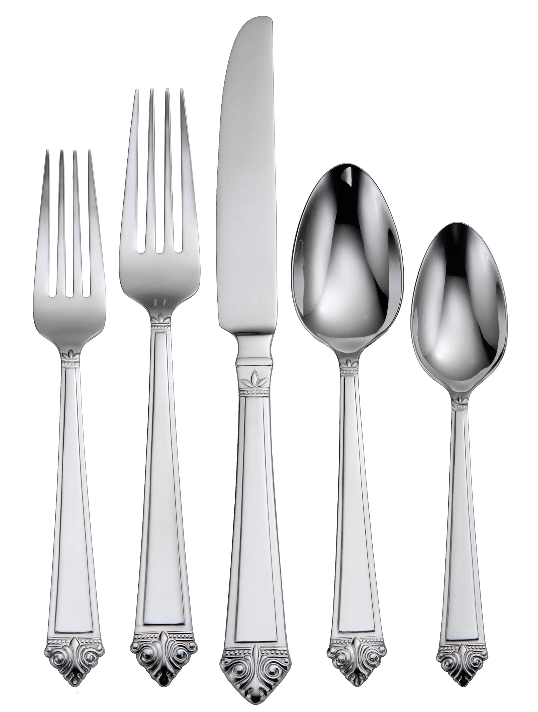 Eave 20-Piece Square Flatware Set with Ornamental Shell End