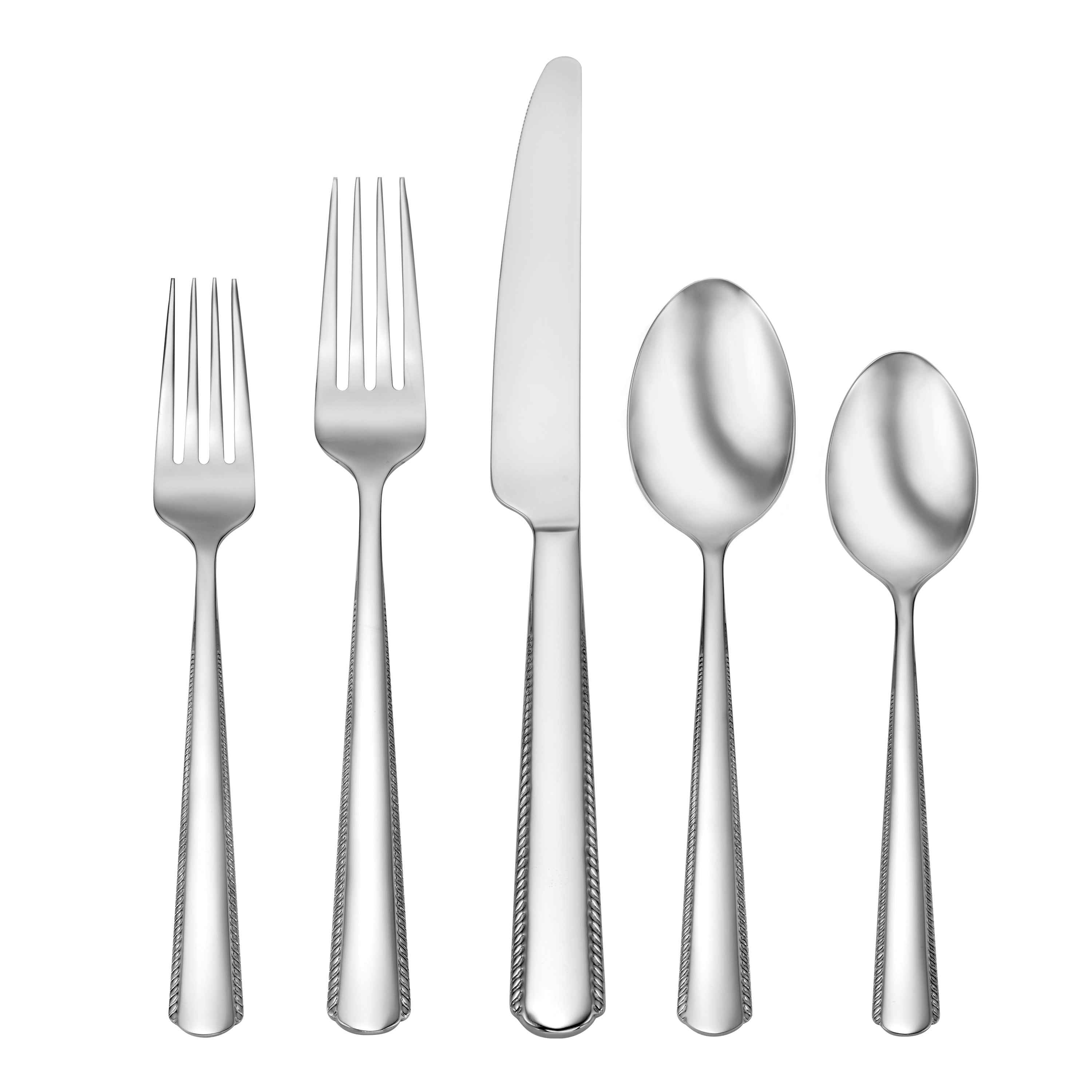 Gable 42-Piece Stainless Steel Flatware Set for Everyday Dining