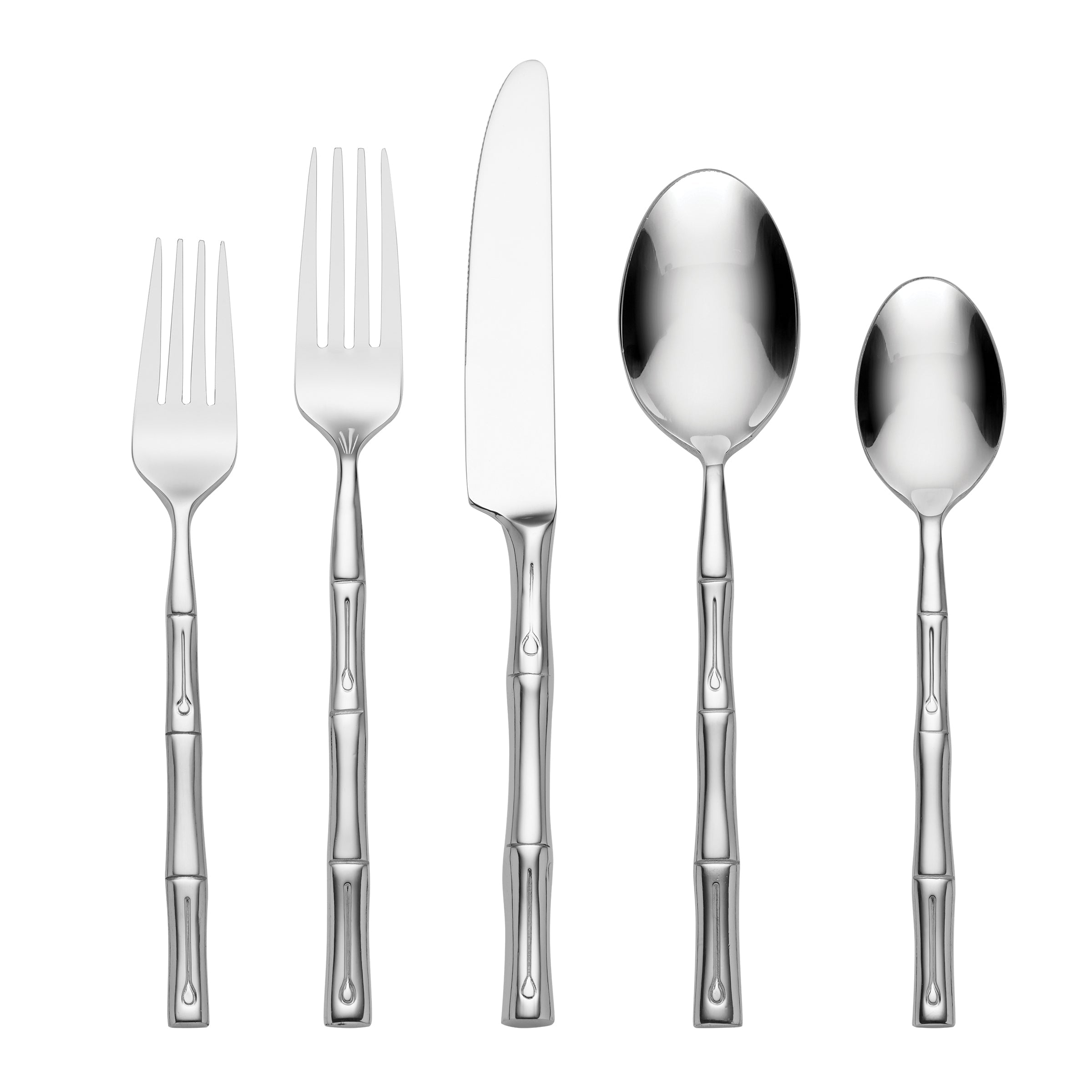 Bamboo Handle Stainless Steel Flatware Set - 20 Piece