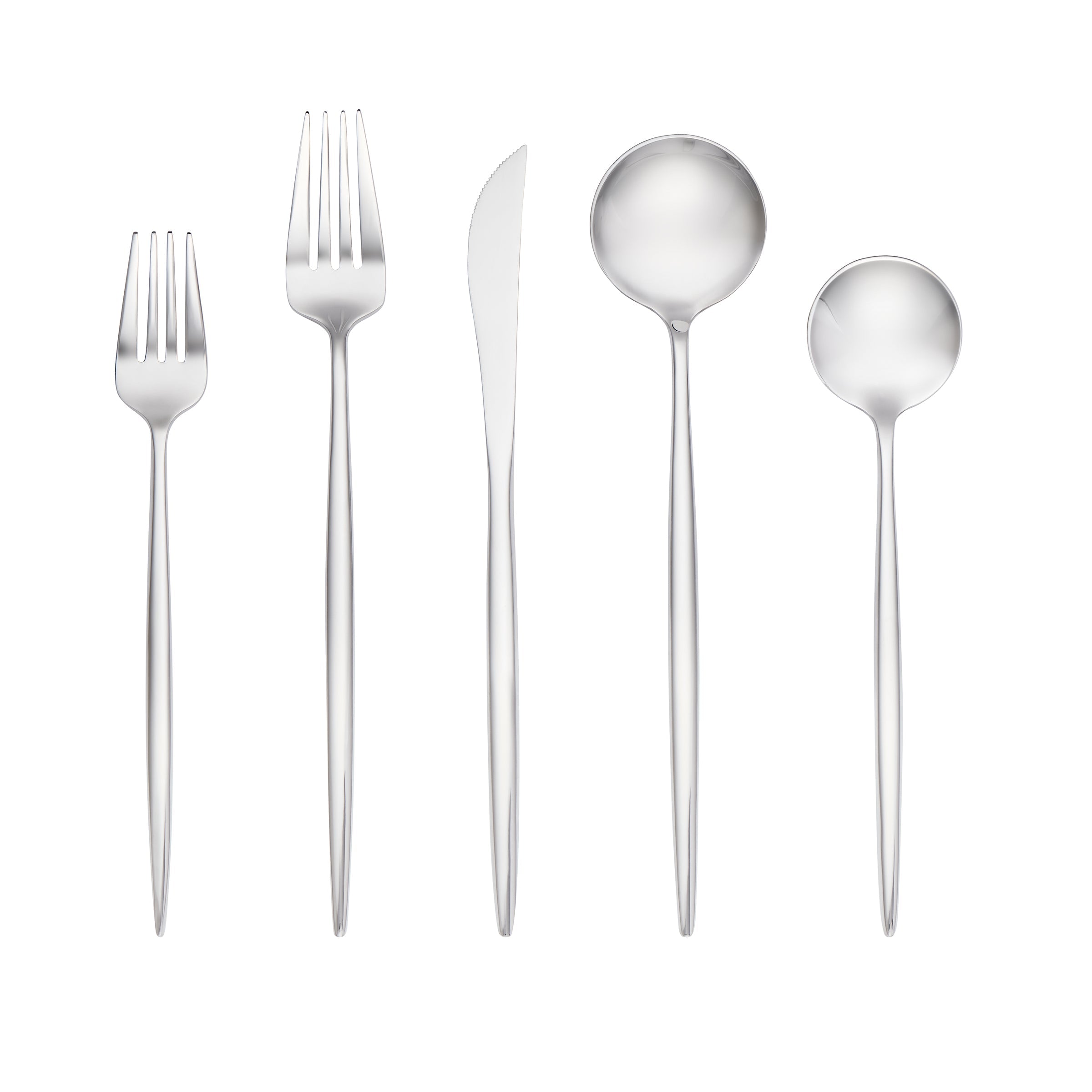 Skandia Zephyr Mirror 20-Piece Flatware Set - Minimalist Design