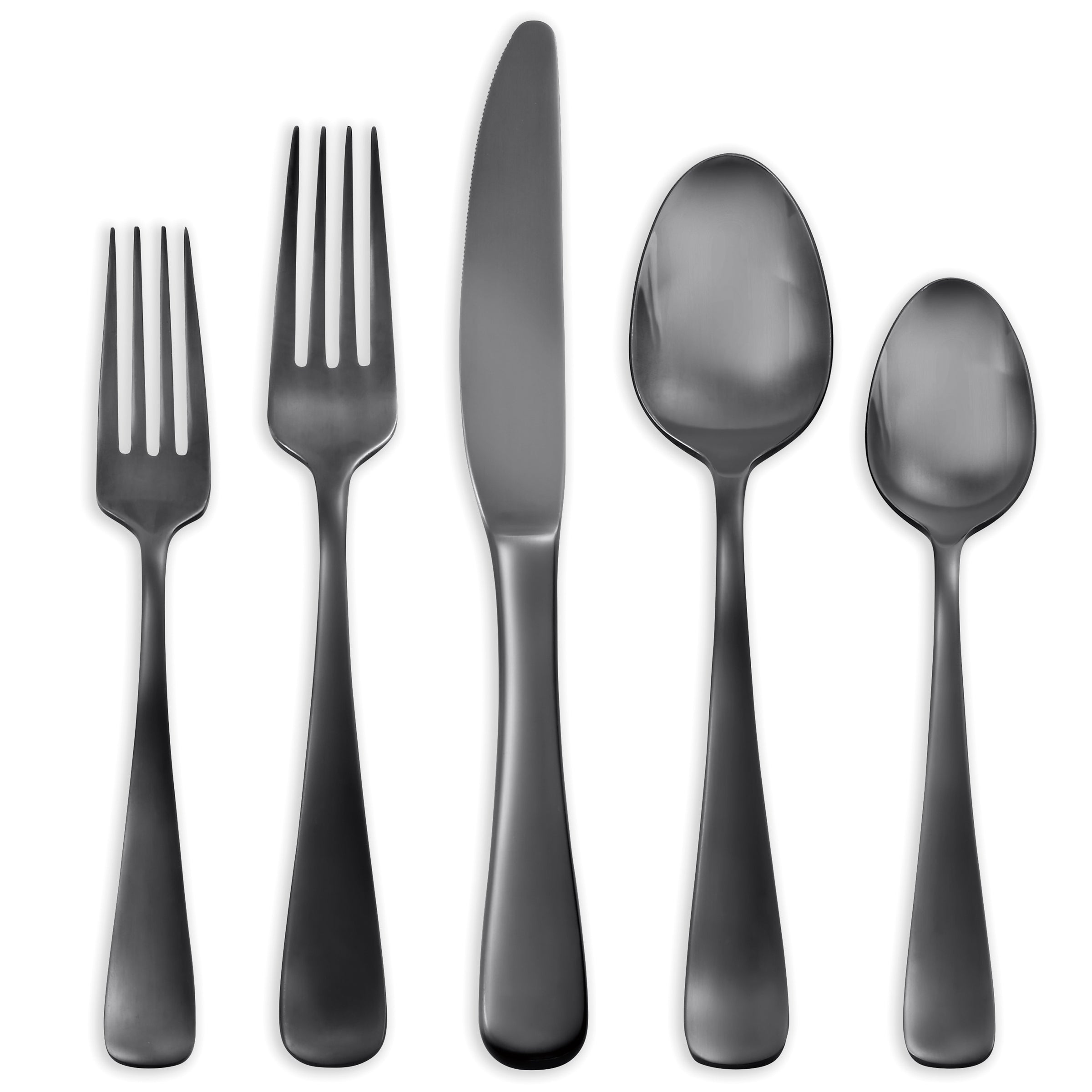 Skandia Opera 5-Piece Matte Black Flatware Set