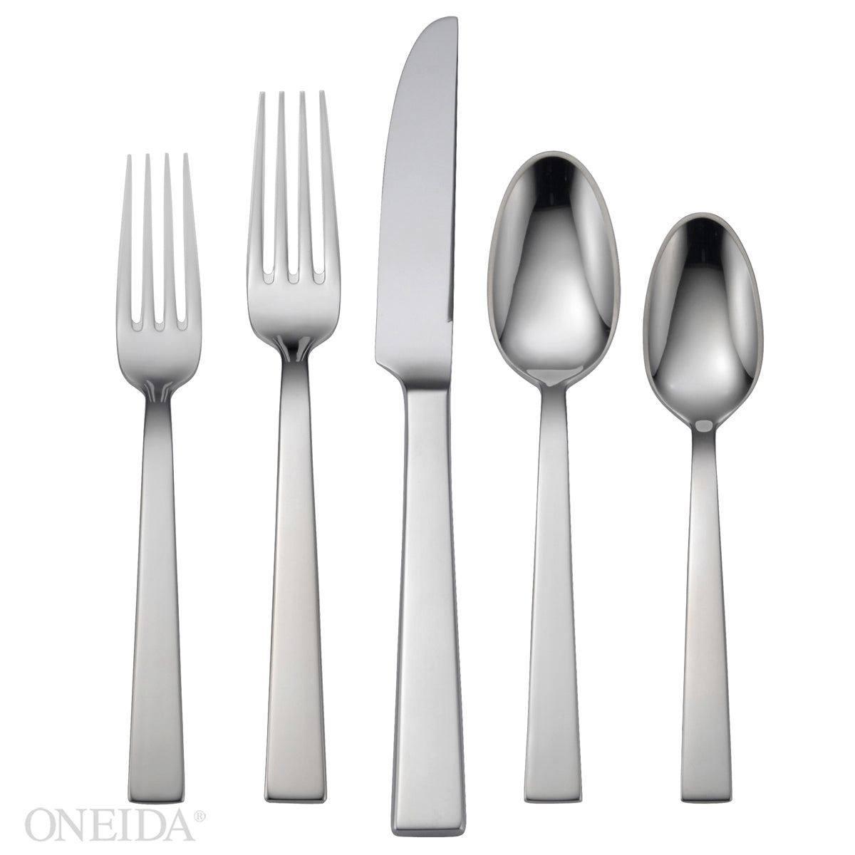 Aero Modern 5-Piece Dinnerware Set - Minimalist Tableware