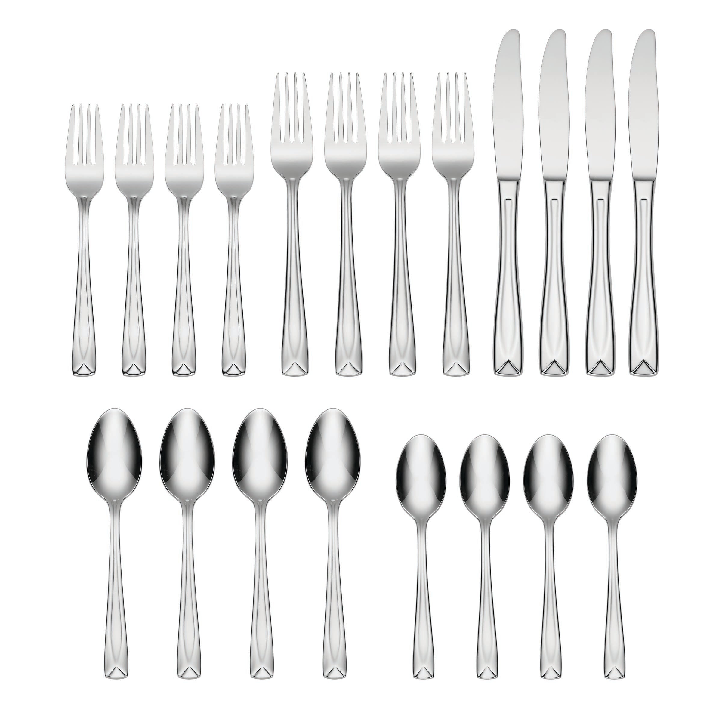 Lincoln 20-Piece Stainless Steel Flatware Set – Heavyweight & Minimalist