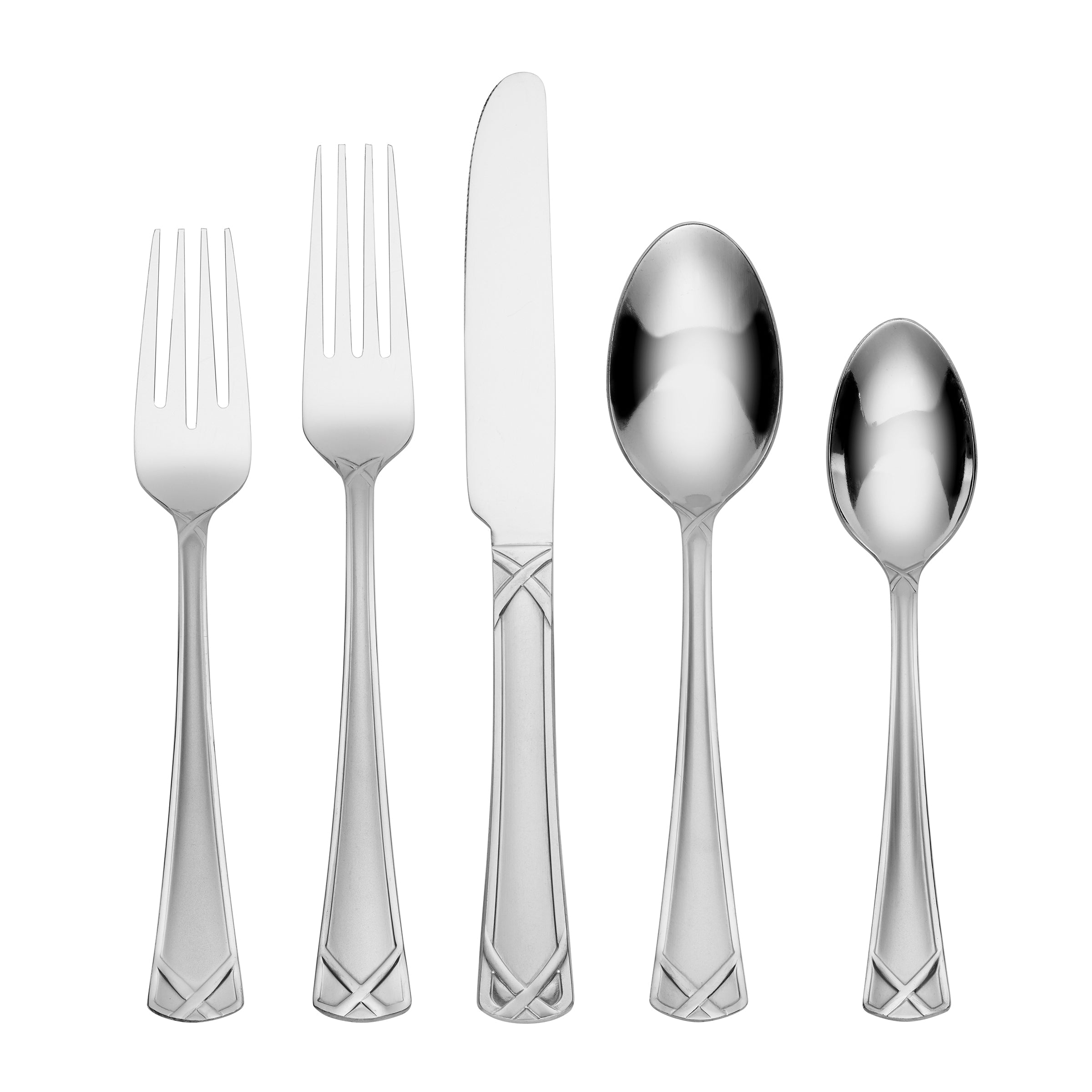 Hampton Forge Evansville Frosted Stainless Steel Flatware Set - 20 Piece