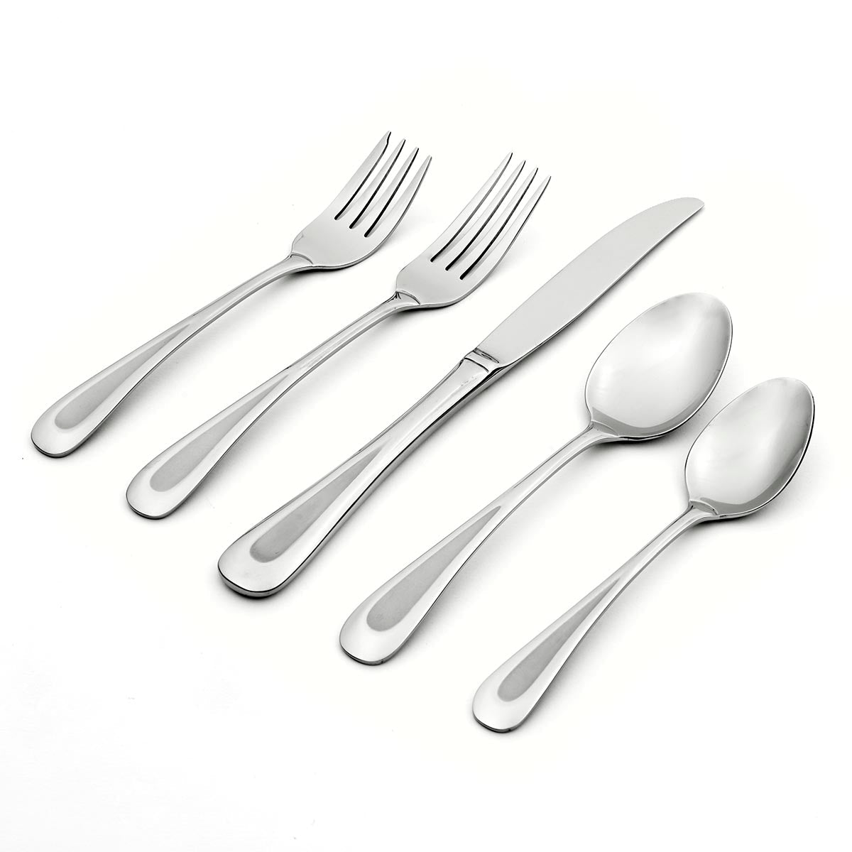 Satin Sand Dune 20-Piece Flatware Set – Bead-Blasted Stainless Steel