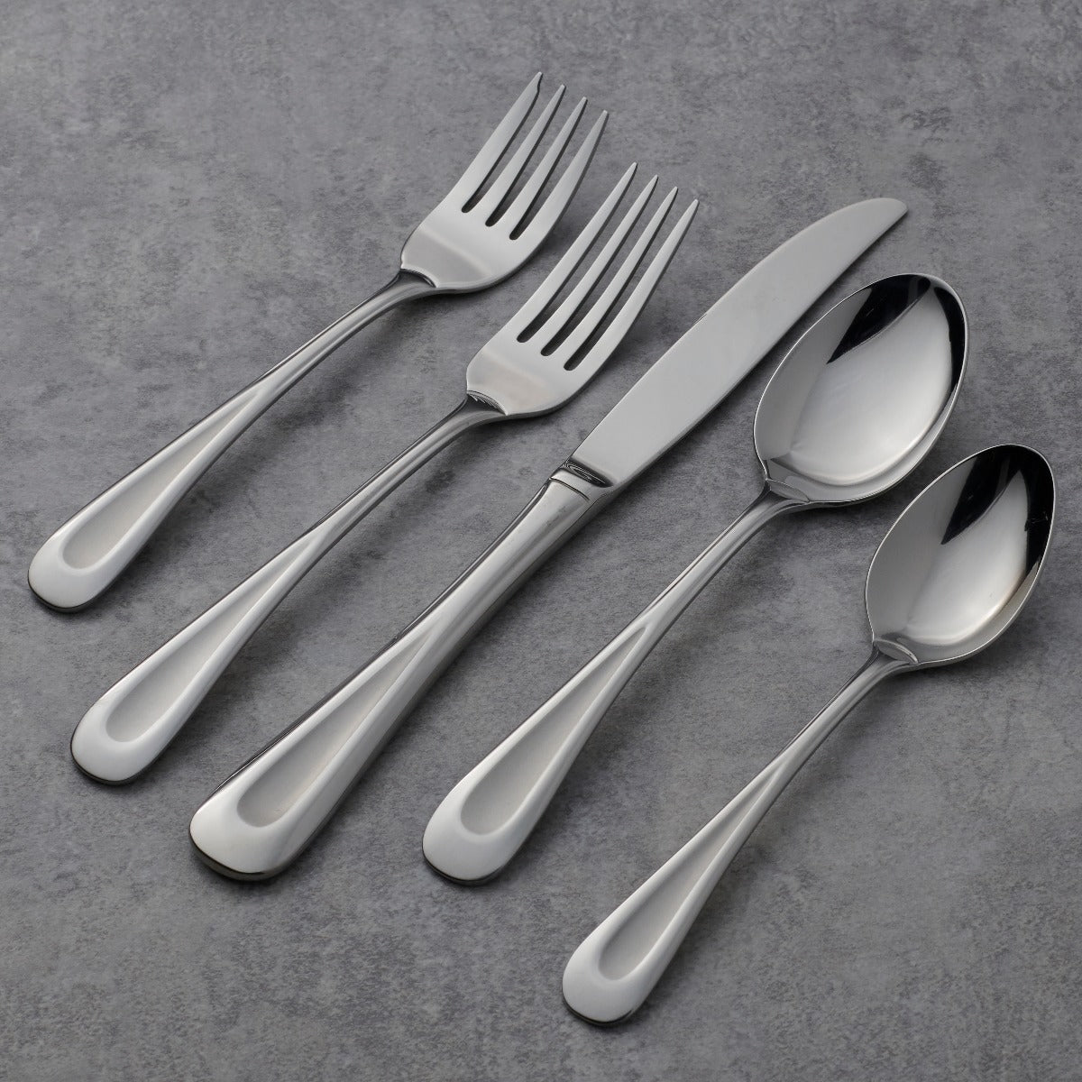 Satin Sand Dune 20-Piece Flatware Set – Bead-Blasted Stainless Steel