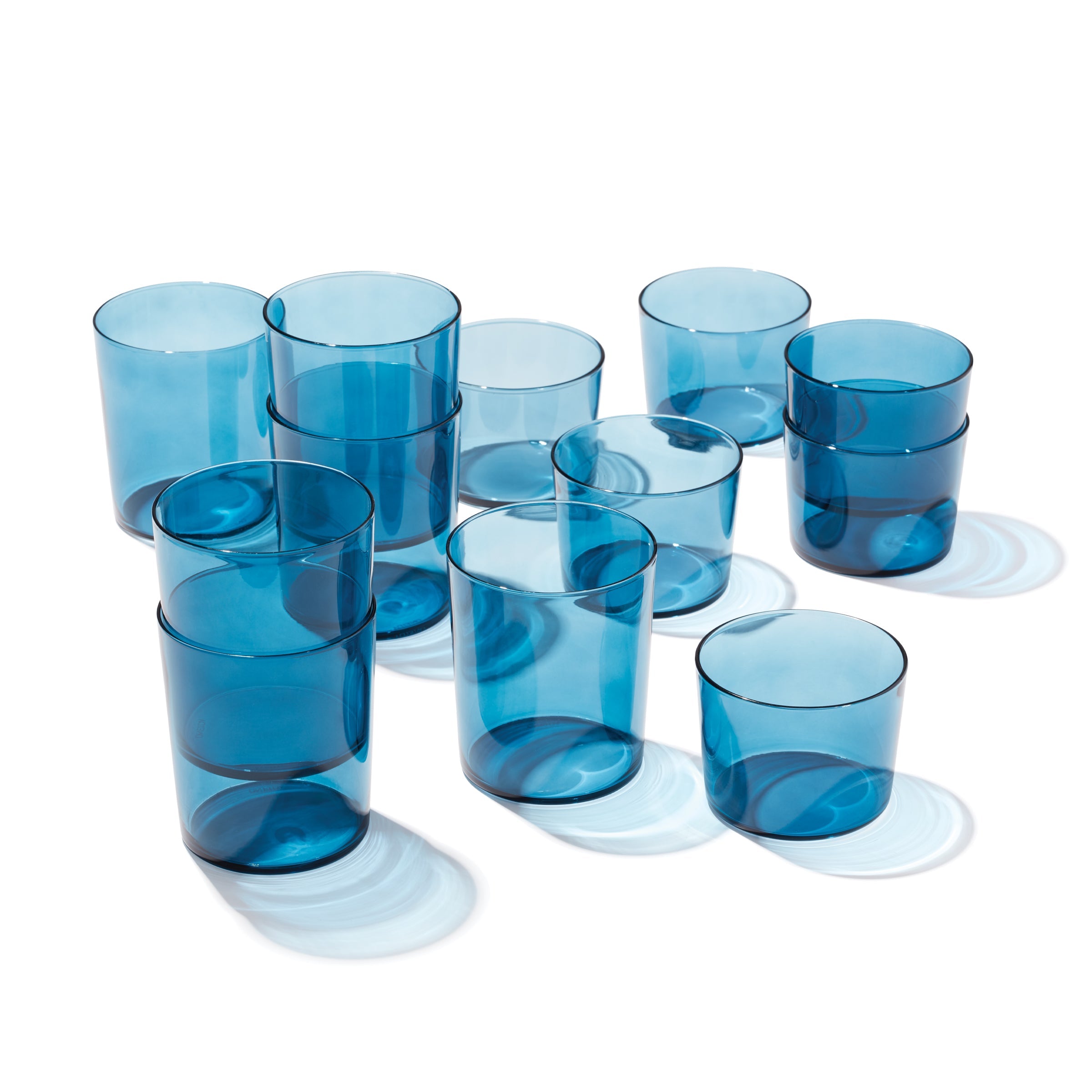 Oneida Stackables Blue Drinking Glasses - Set of 12