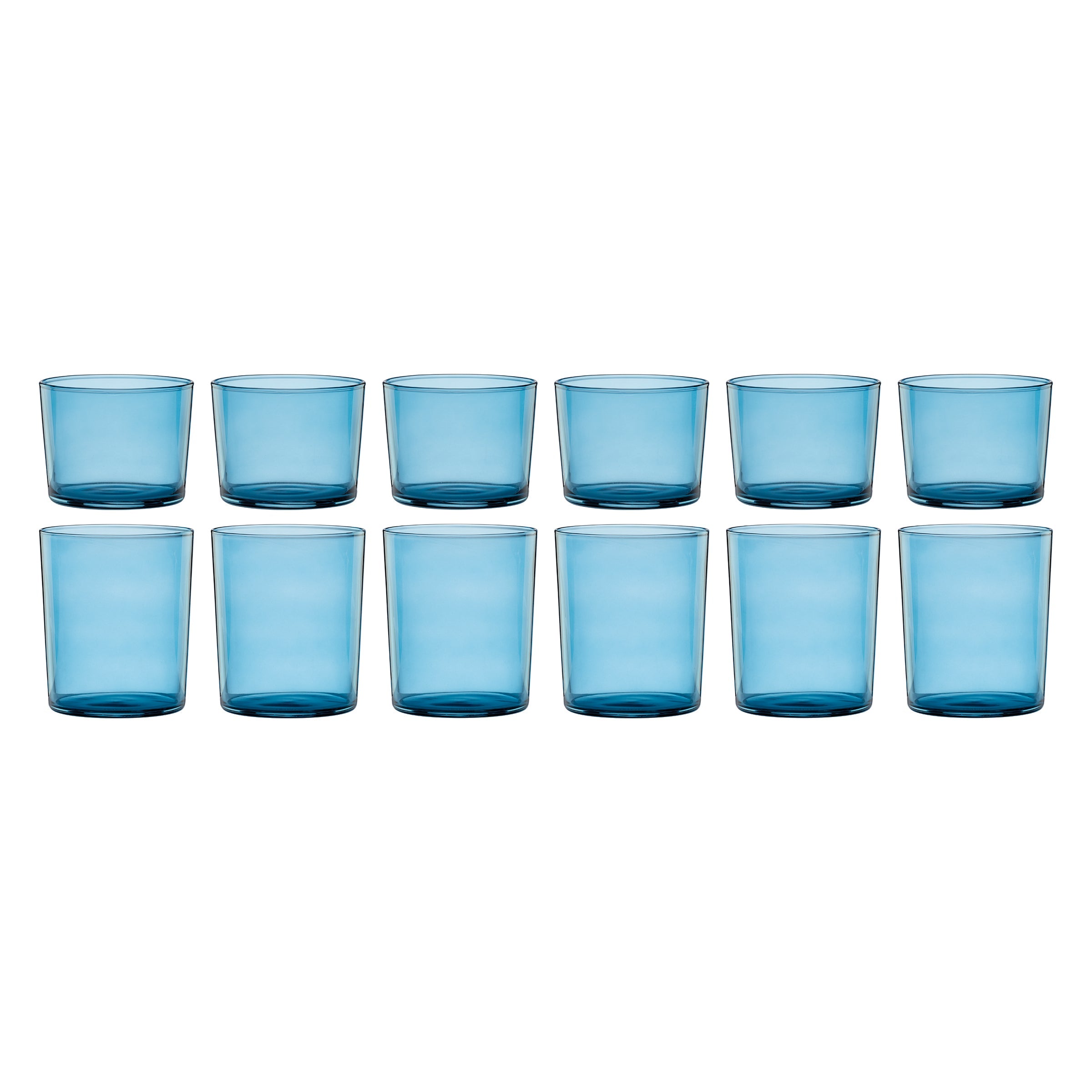 Oneida Stackables Blue Drinking Glasses - Set of 12