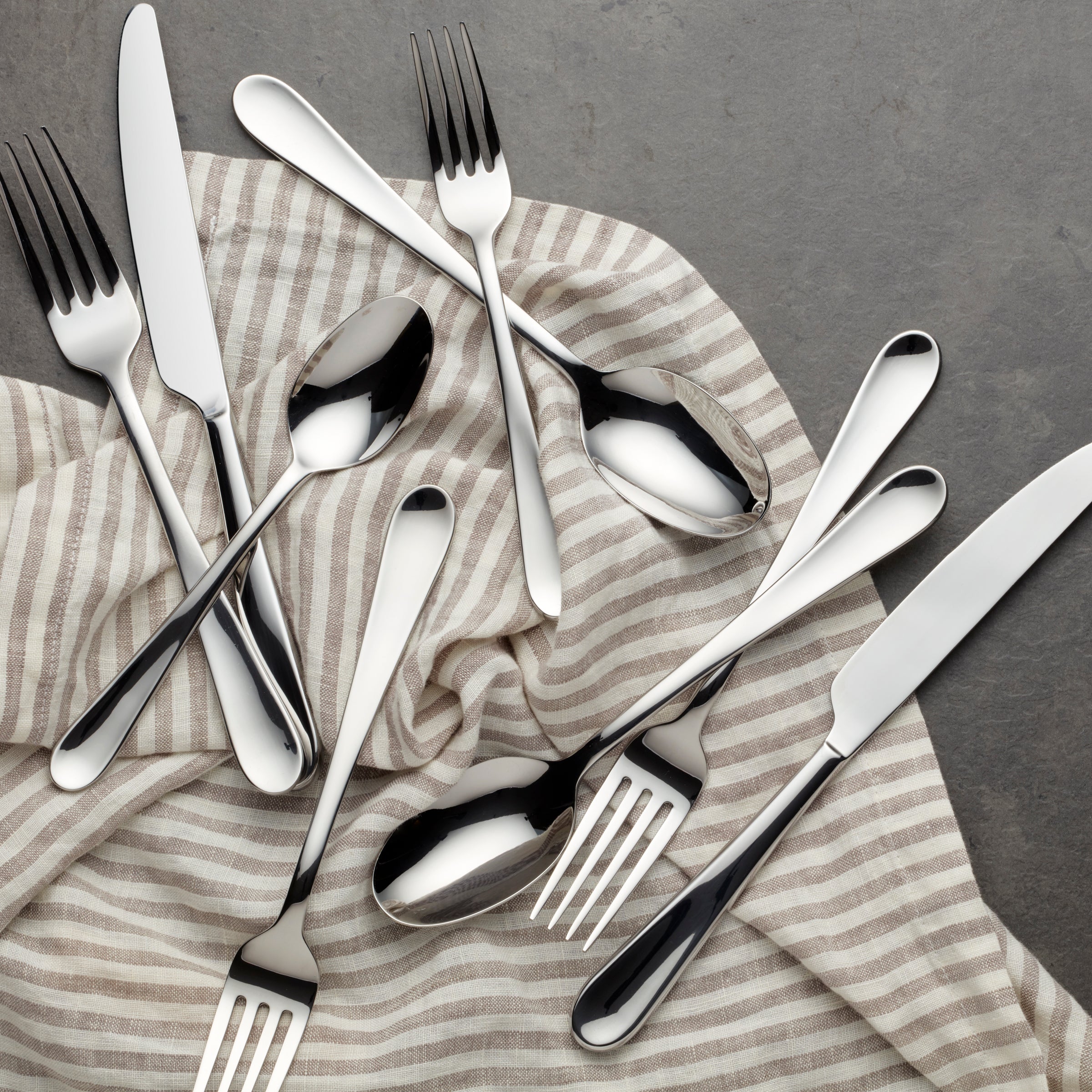 Grant 20-Piece Stainless Steel Flatware Set for Elegant Dining