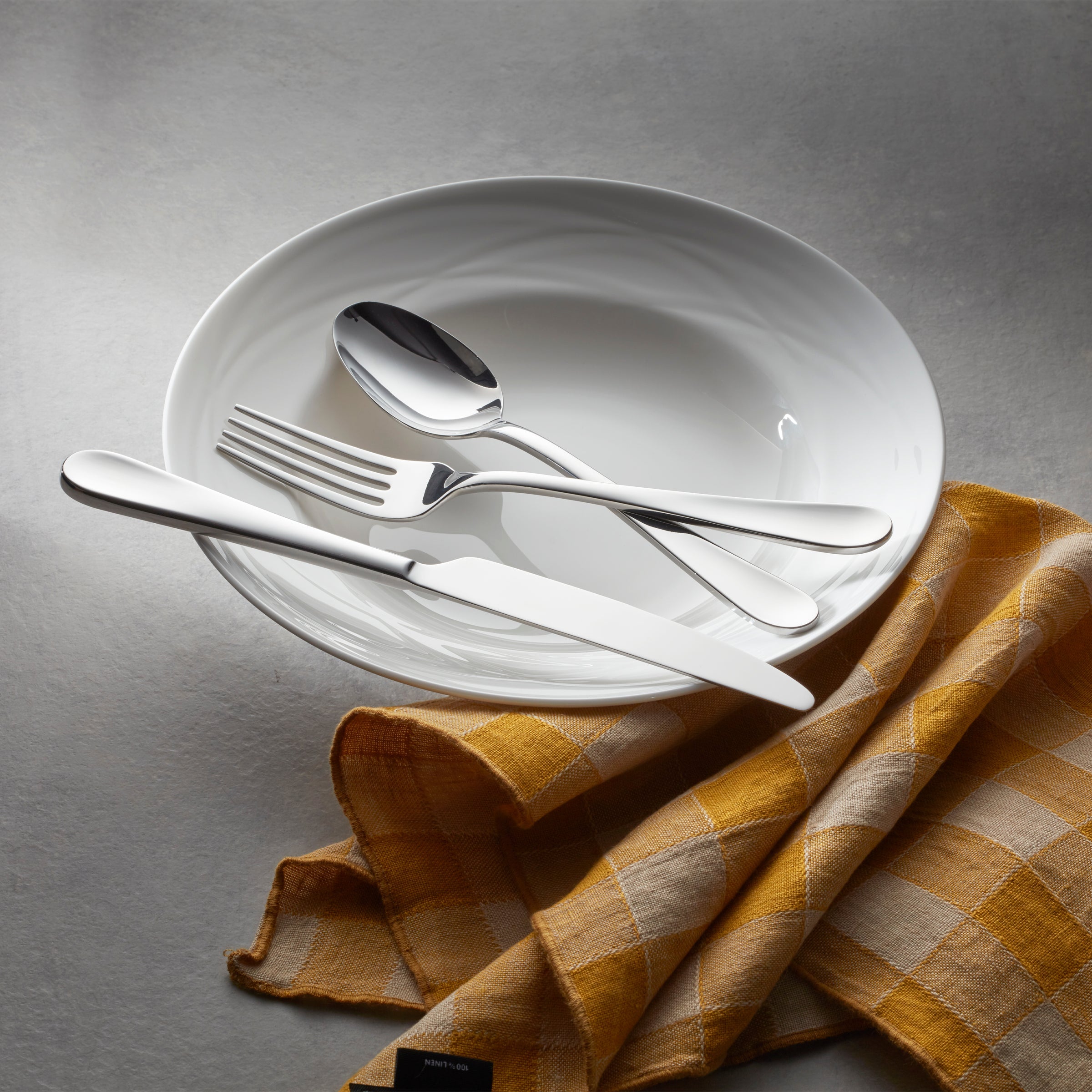Grant 20-Piece Stainless Steel Flatware Set for Elegant Dining